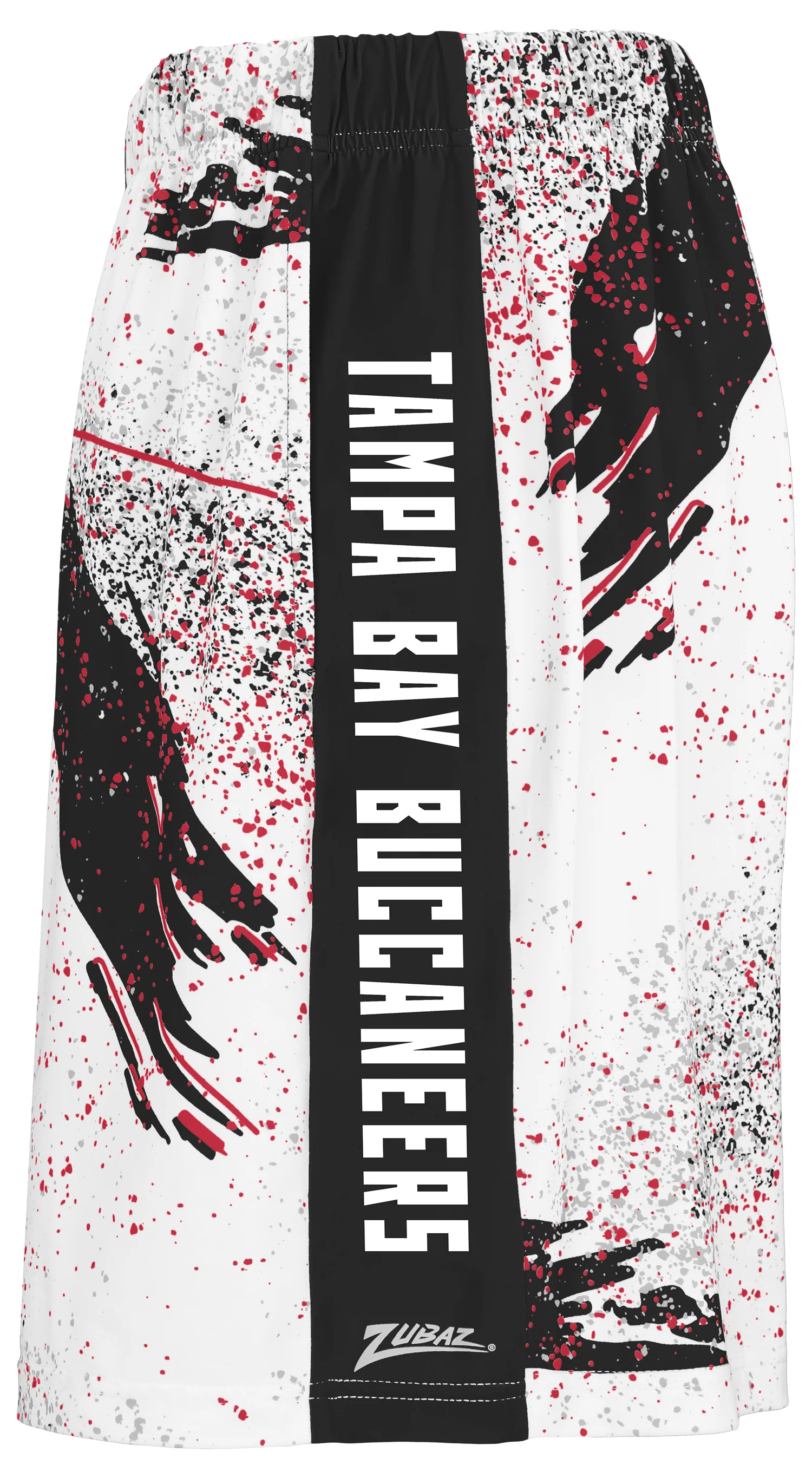 Zubaz NFL Men's 7in Confetti Overtime Block Text Shorts, Tampa Bay Buccaneers - Image 2