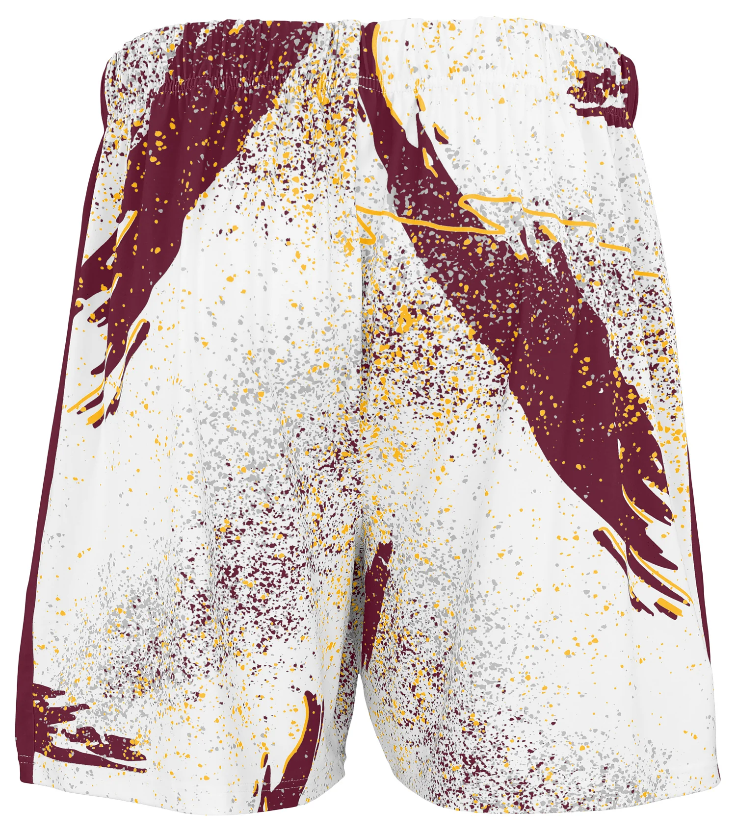 Zubaz NFL Men's 7in Confetti Overtime Block Text Shorts, Washington Commanders - Image 3