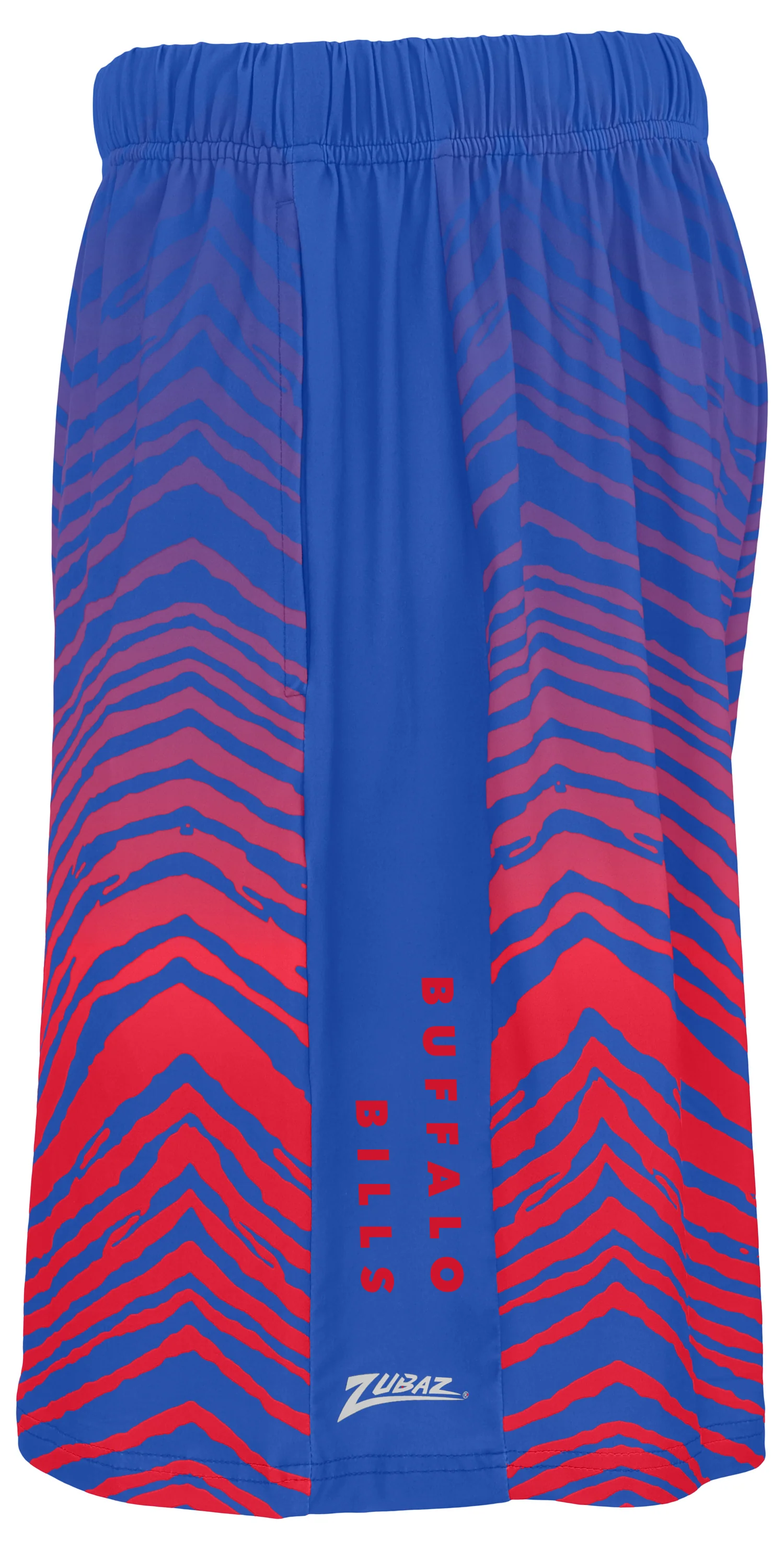 Zubaz NFL Men's 7in Fade Primary Stacked Text Shorts, Buffalo Bills - Image 2