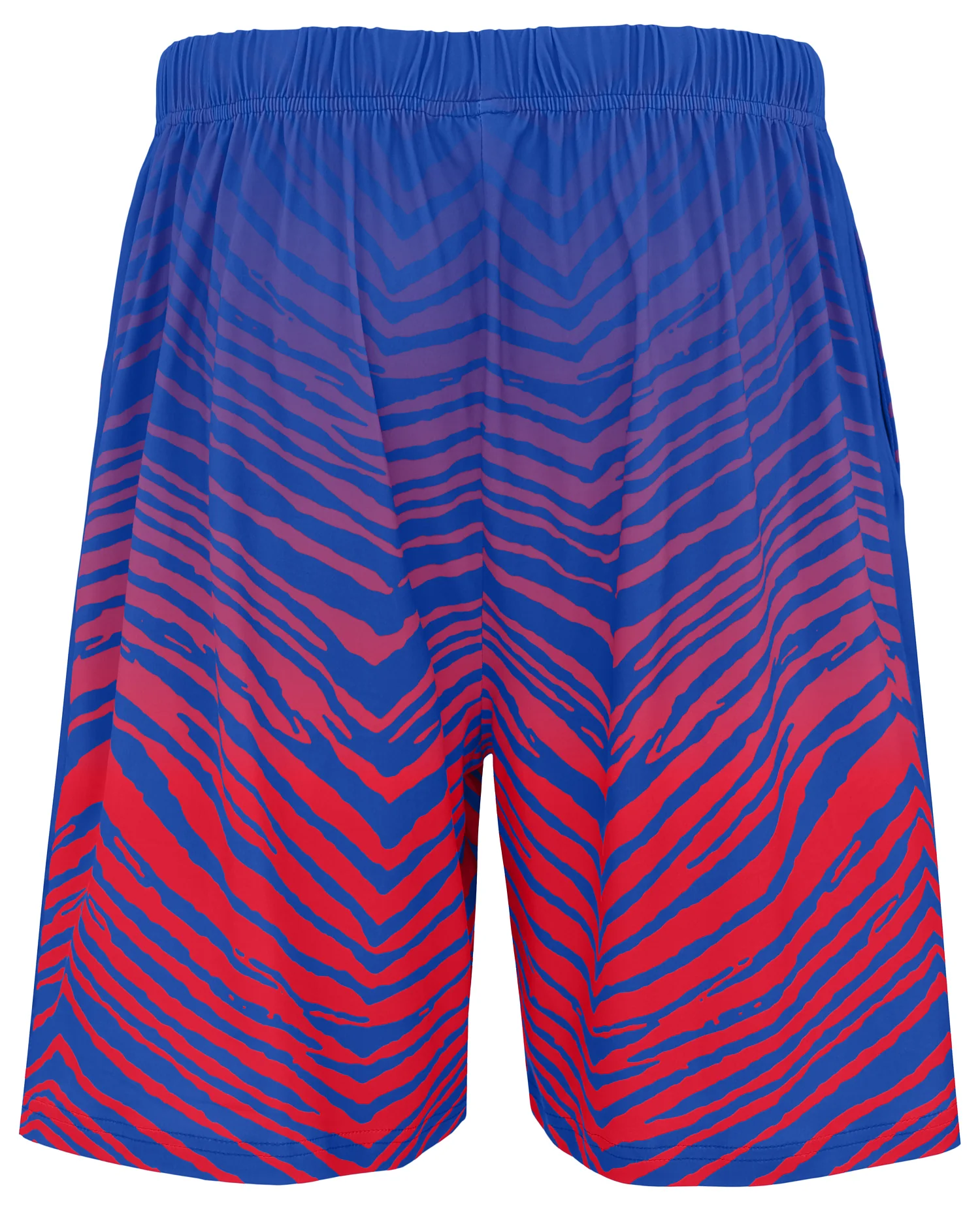 Zubaz NFL Men's 7in Fade Primary Stacked Text Shorts, Buffalo Bills - Image 3