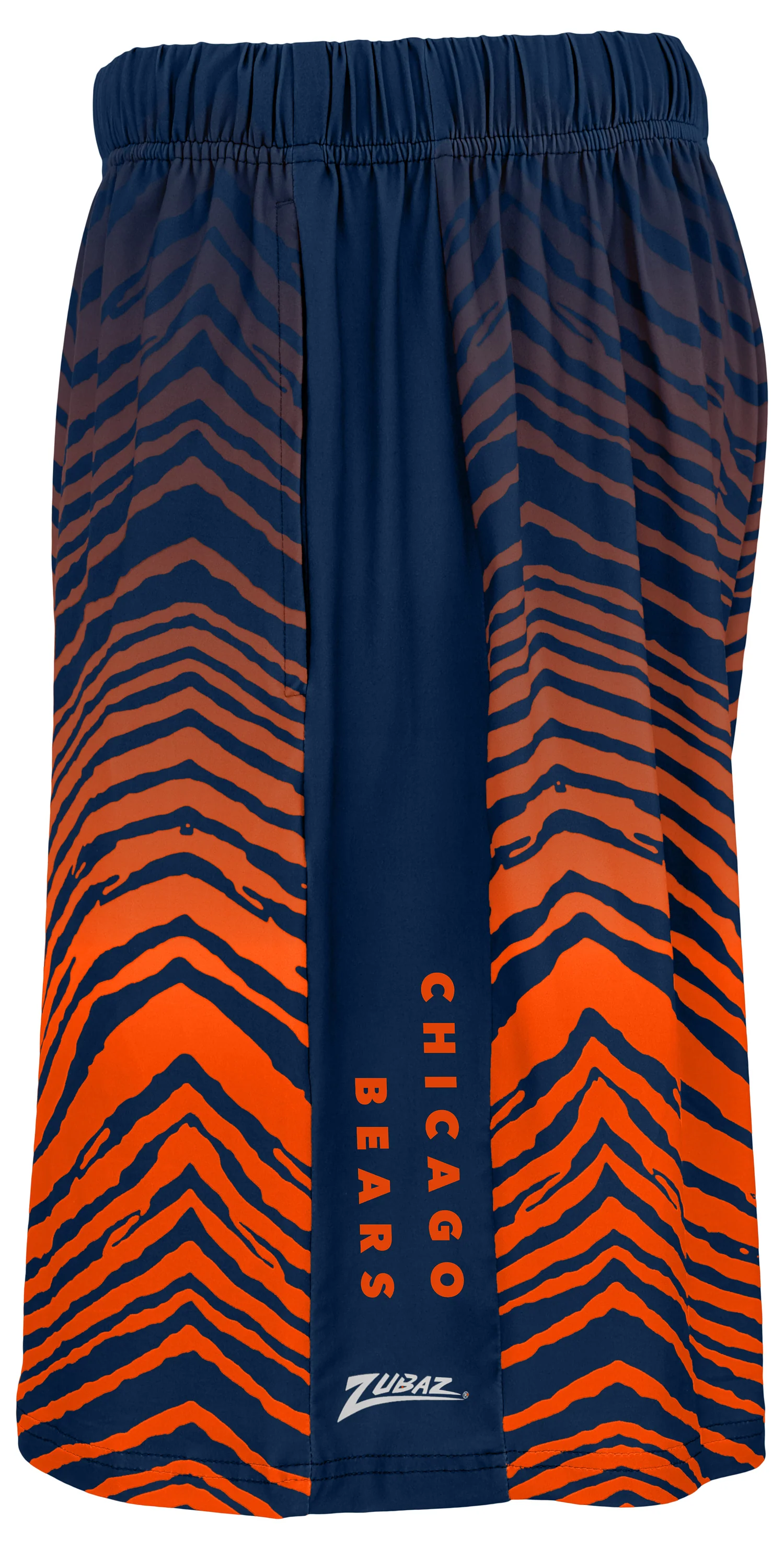 Zubaz NFL Men's 7in Fade Primary Stacked Text Shorts, Chicago Bears - Image 2