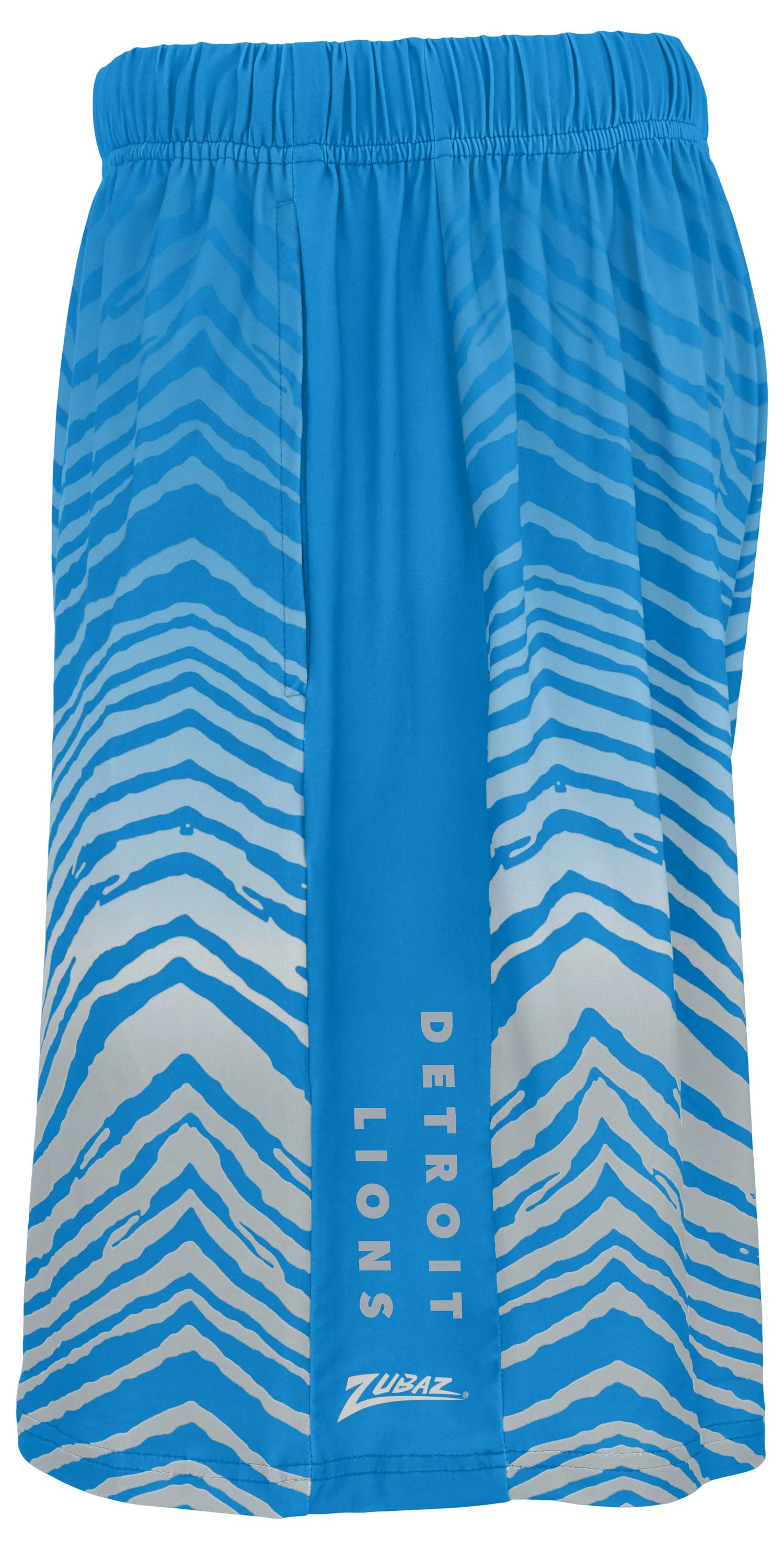 Zubaz NFL Men's 7in Fade Primary Stacked Text Shorts, Detroit Lions - Image 2