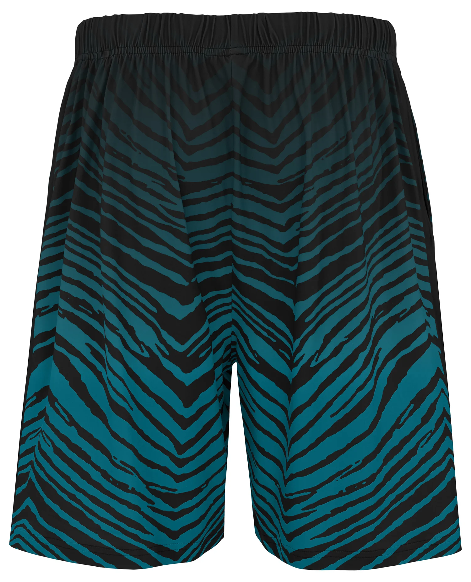 Zubaz NFL Men's 7in Fade Primary Stacked Text Shorts, Jacksonville Jaguars - Image 3