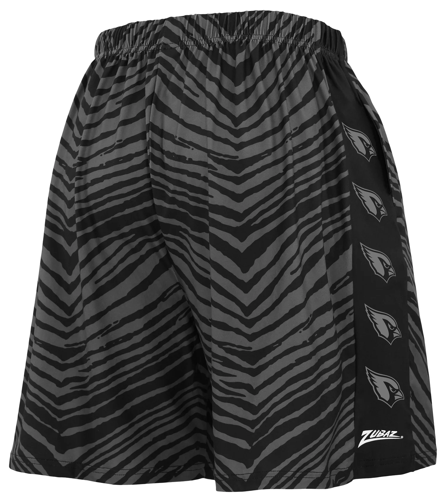Zubaz NFL Men's 7in Zebra 2 Color Tonal Wordmark Stacked Shorts, Arizona Cardinals - Image 3