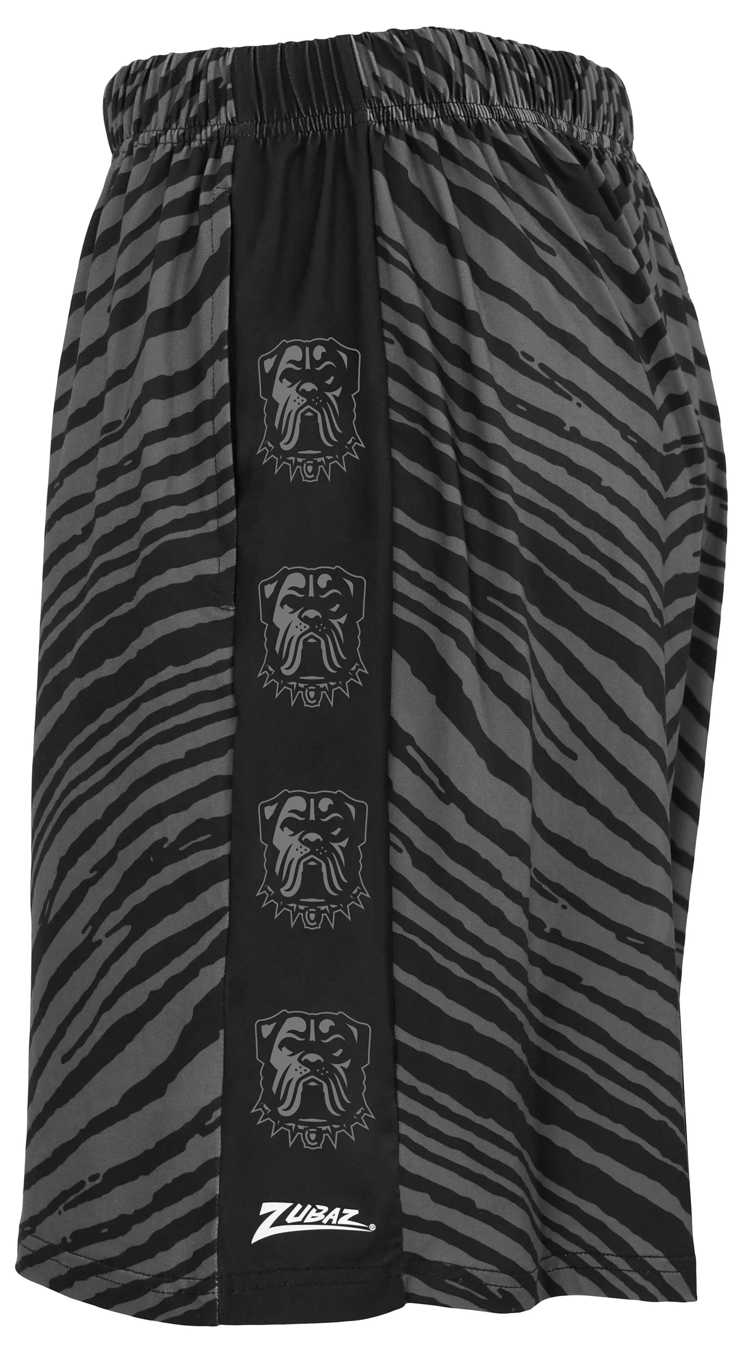 Zubaz NFL Men's 7in Zebra 2 Color Tonal Wordmark Stacked Shorts, Cleveland Browns - Image 2