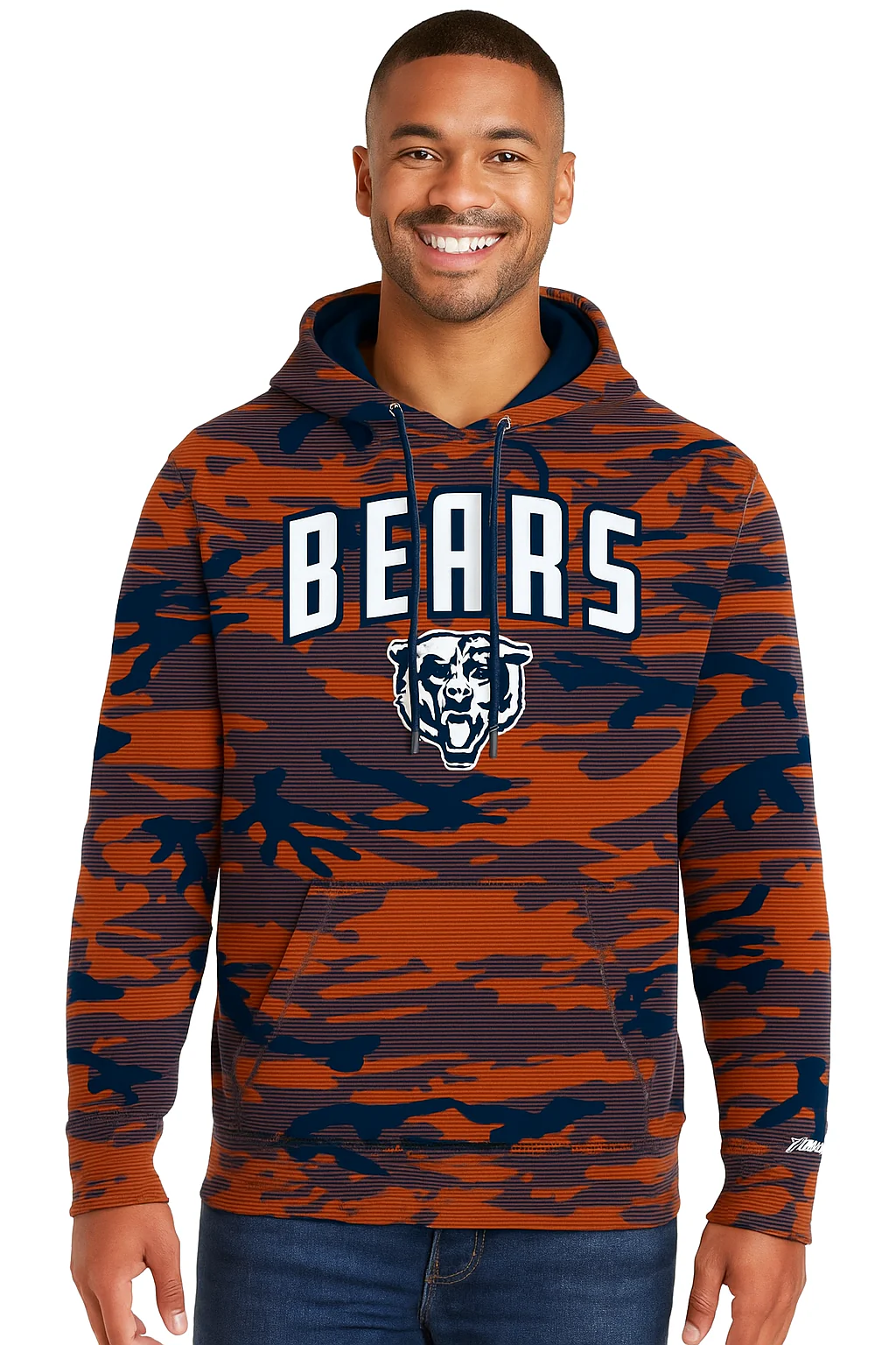 Zubaz NFL Men's Arch All Over Camo Hoodie, CHICAGO BEARS - Image 26
