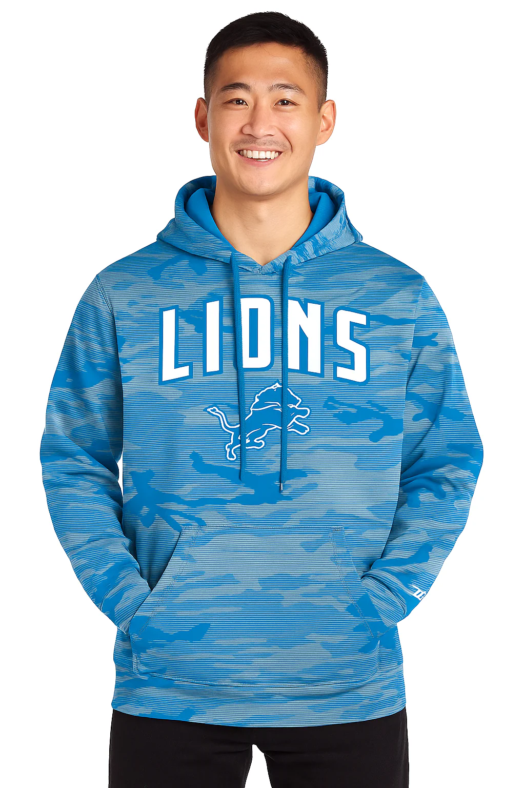 Zubaz NFL Men's Arch All Over Camo Hoodie, DETROIT LIONS - Image 34