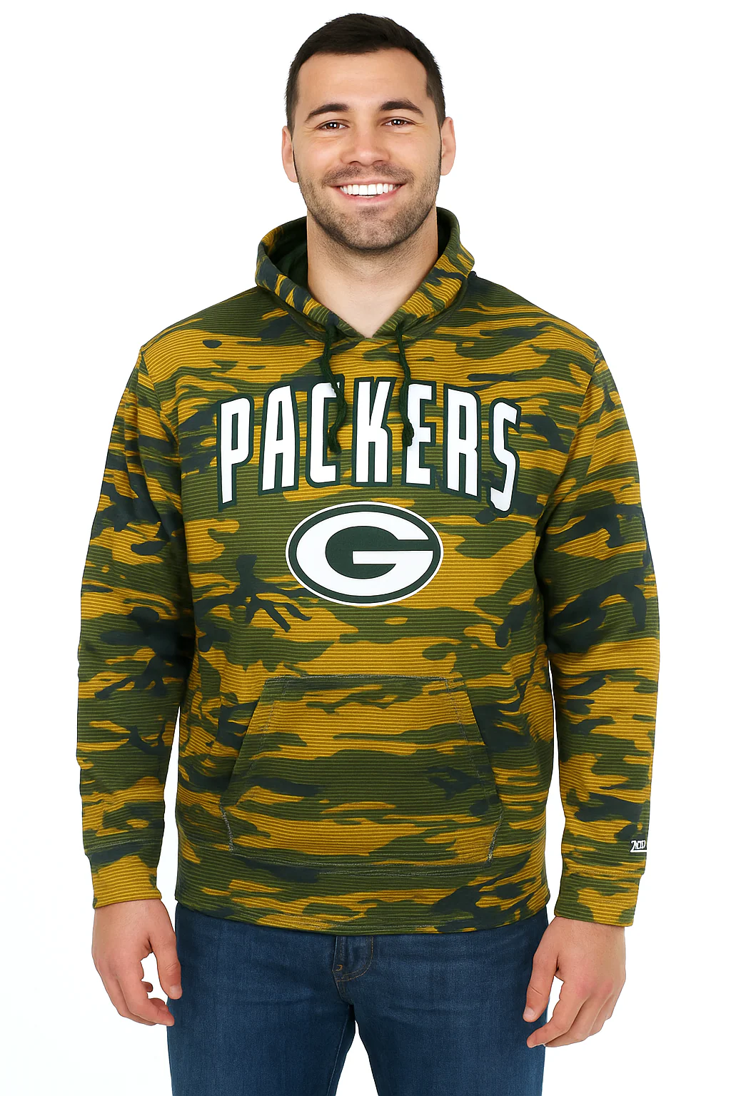 Zubaz NFL Men's Arch All Over Camo Hoodie, GREEN BAY PACKERS - Image 19