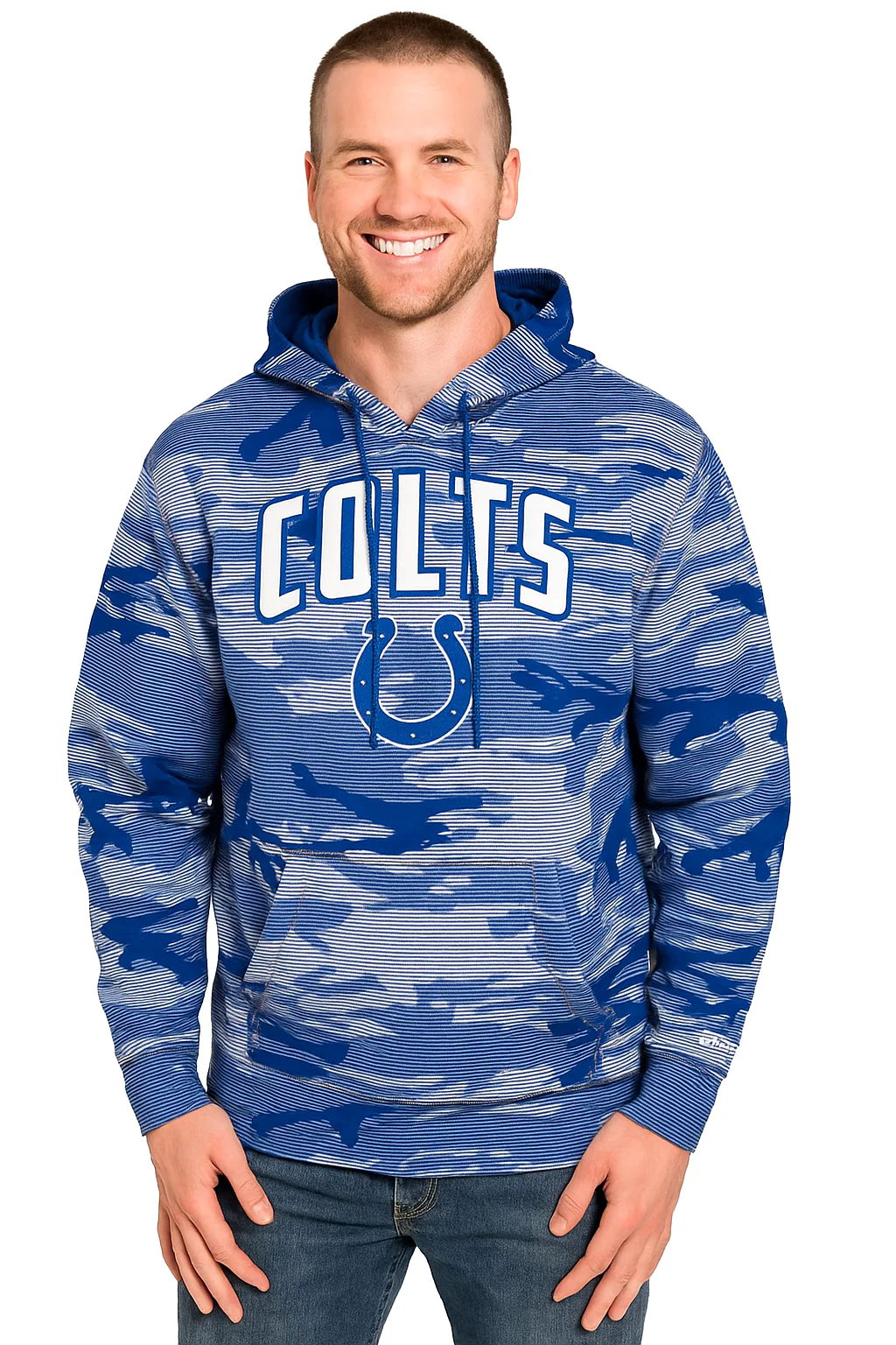 Zubaz NFL Men's Arch All Over Camo Hoodie, INDIANAPOLIS COLTS - Image 26