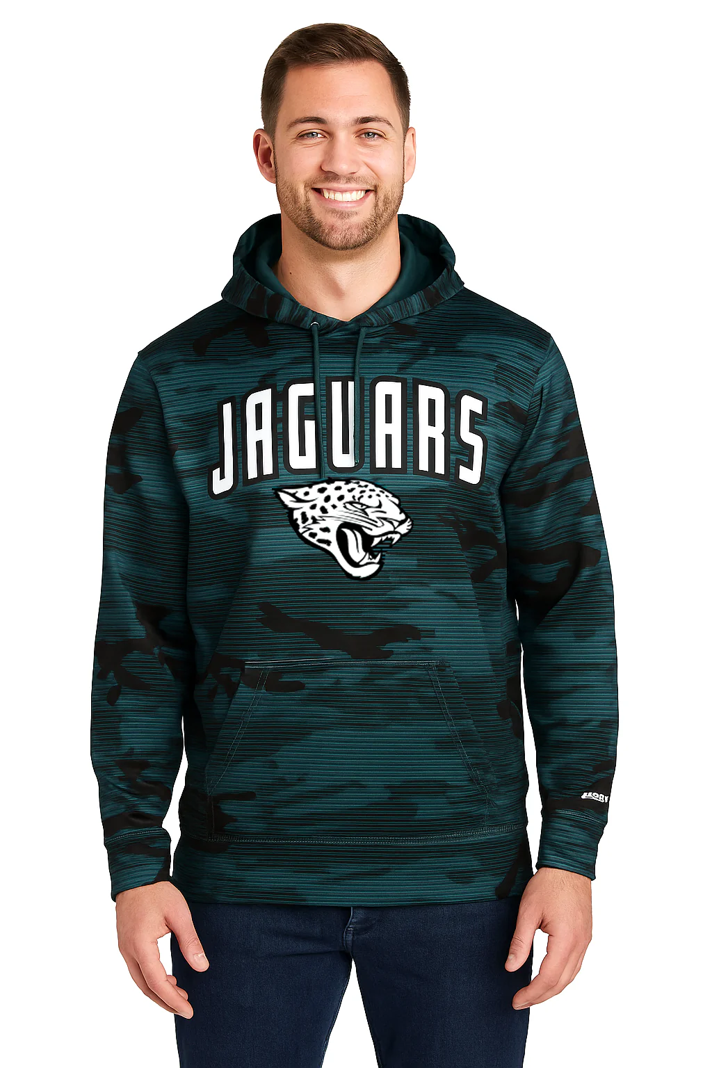 Zubaz NFL Men's Arch All Over Camo Hoodie, JACKSONVILLE JAGUARS - Image 14
