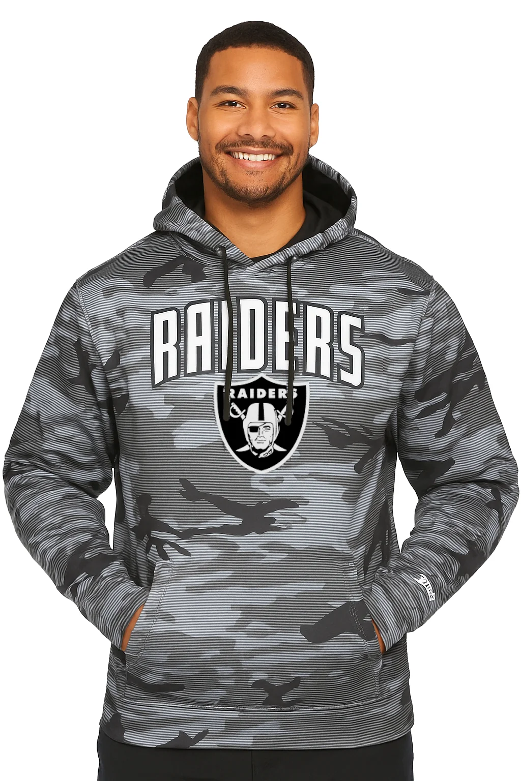 Zubaz NFL Men's Arch All Over Camo Hoodie, LAS VEGAS RAIDERS - Image 27
