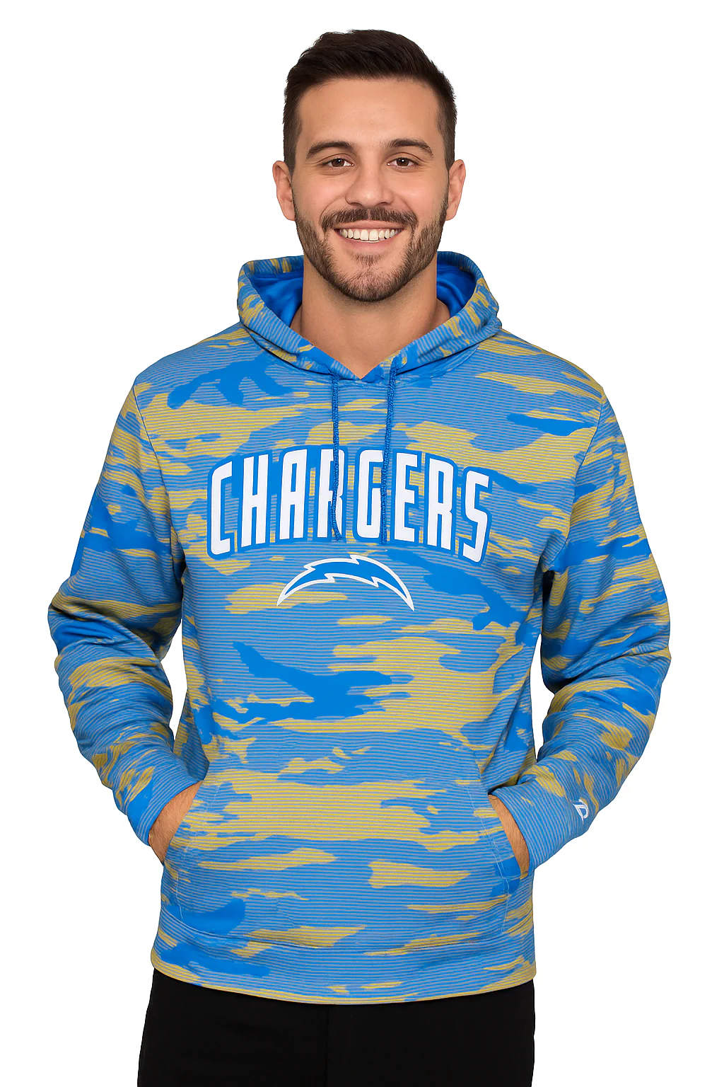 Zubaz NFL Men's Arch All Over Camo Hoodie, LOS ANGELES CHARGERS - Image 26