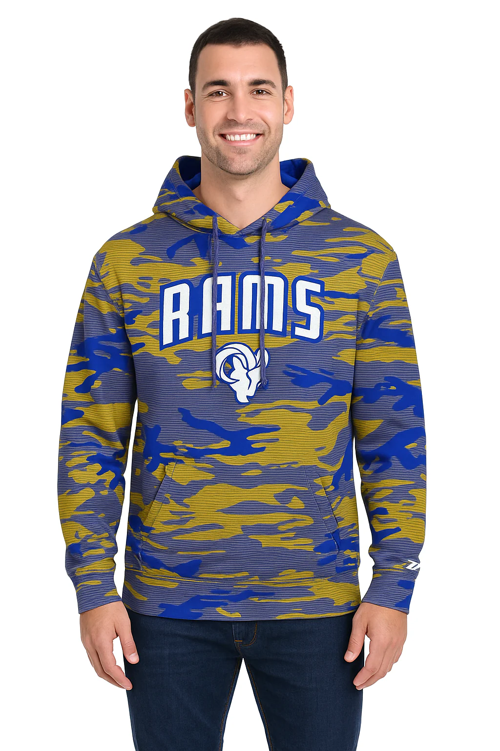 Zubaz NFL Men's Arch All Over Camo Hoodie, LOS ANGELES RAMS - Image 23