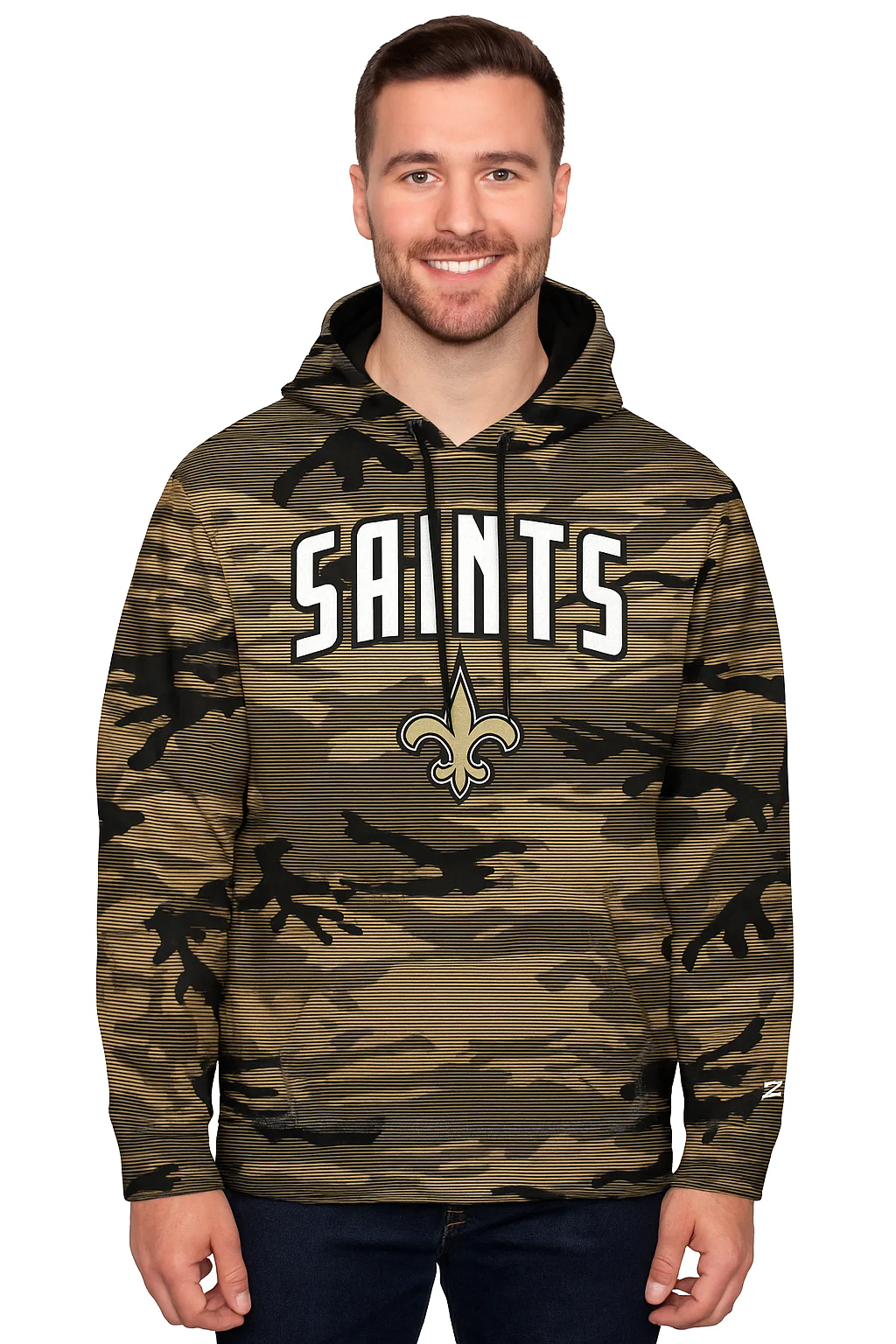 Zubaz NFL Men's Arch All Over Camo Hoodie, NEW ORLEANS SAINTS - Image 23