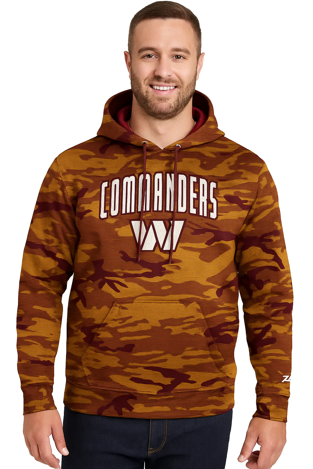 Zubaz NFL Men's Arch All Over Camo Hoodie, WASHINGTON COMMANDERS - Image 30