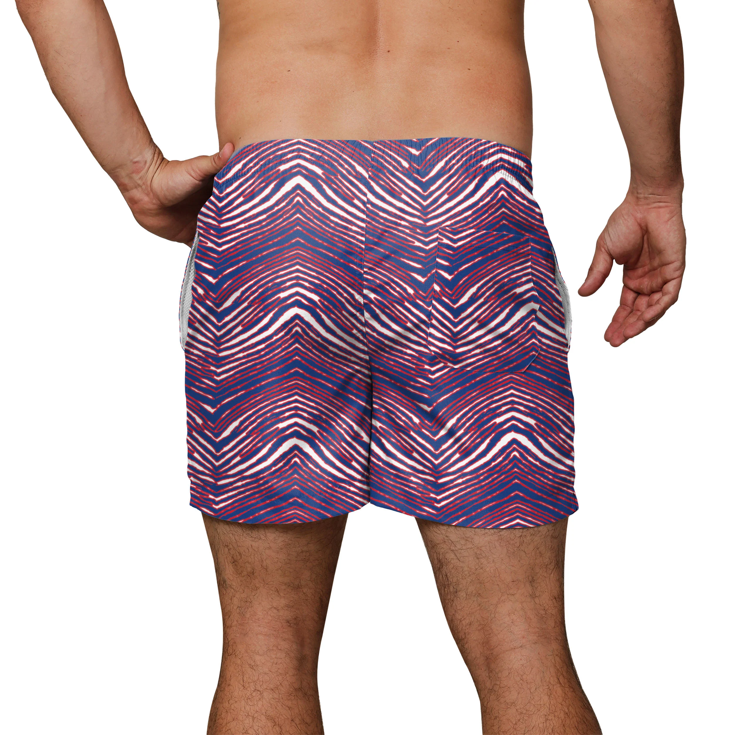 Zubaz NFL Men's Buffalo Bills Exclusive 5.5 Inch Swim Trunk - Image 2
