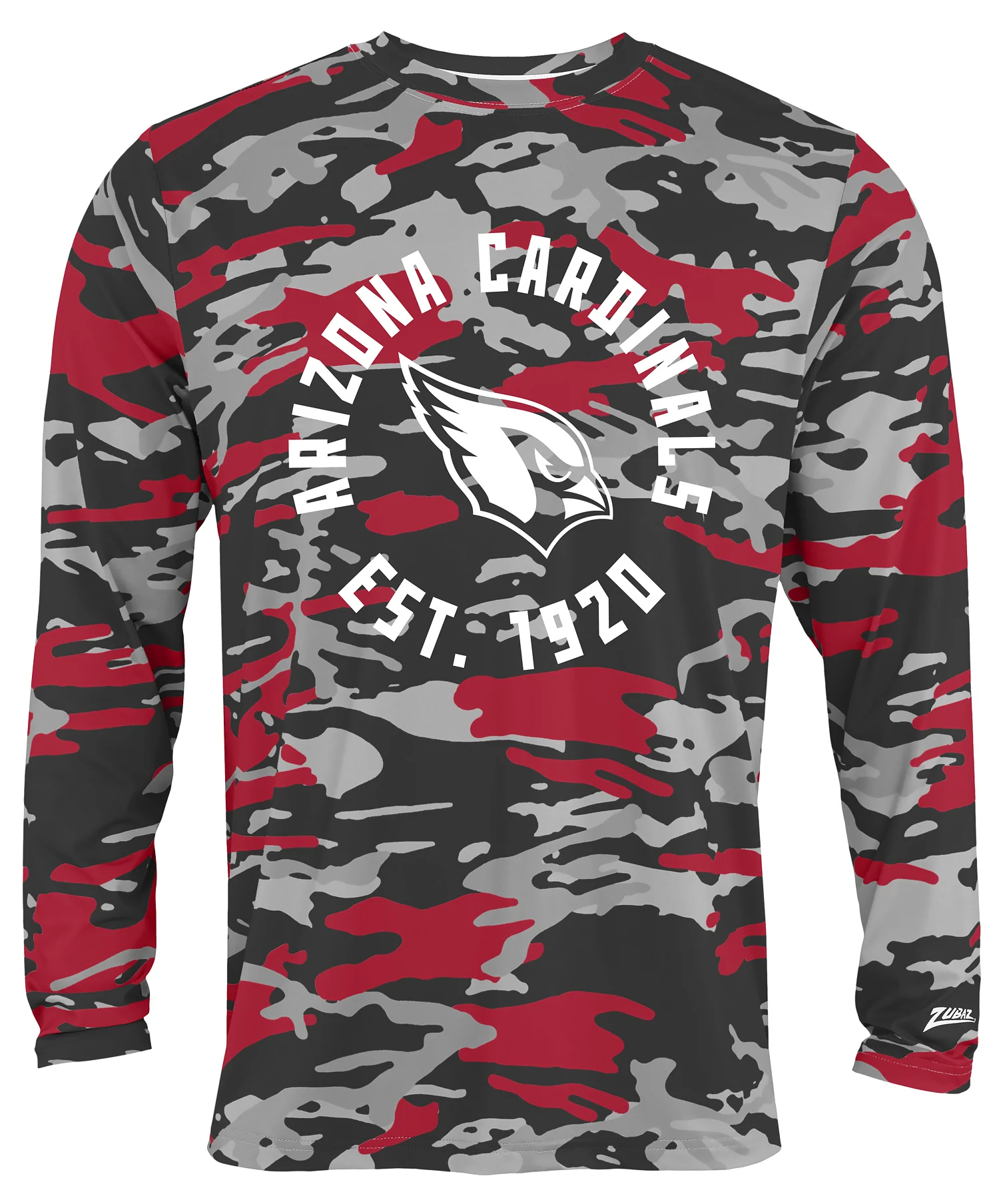 Zubaz NFL Men's Camo Alternate Color with White Circle Logo Long Sleeve T-Shirt, Arizona Cardinals - Image 29