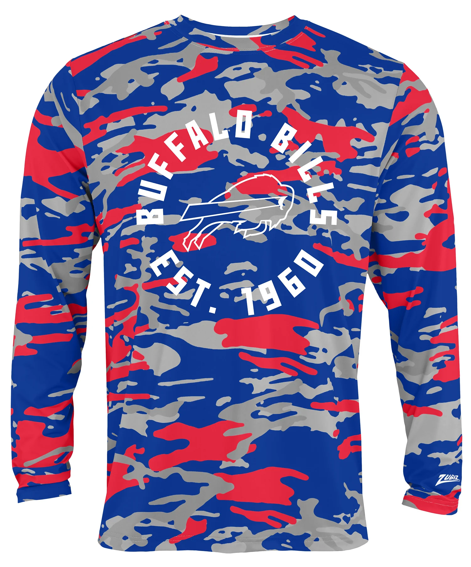 Zubaz NFL Men's Camo Alternate Color with White Circle Logo Long Sleeve T-Shirt, Buffalo Bills - Image 15
