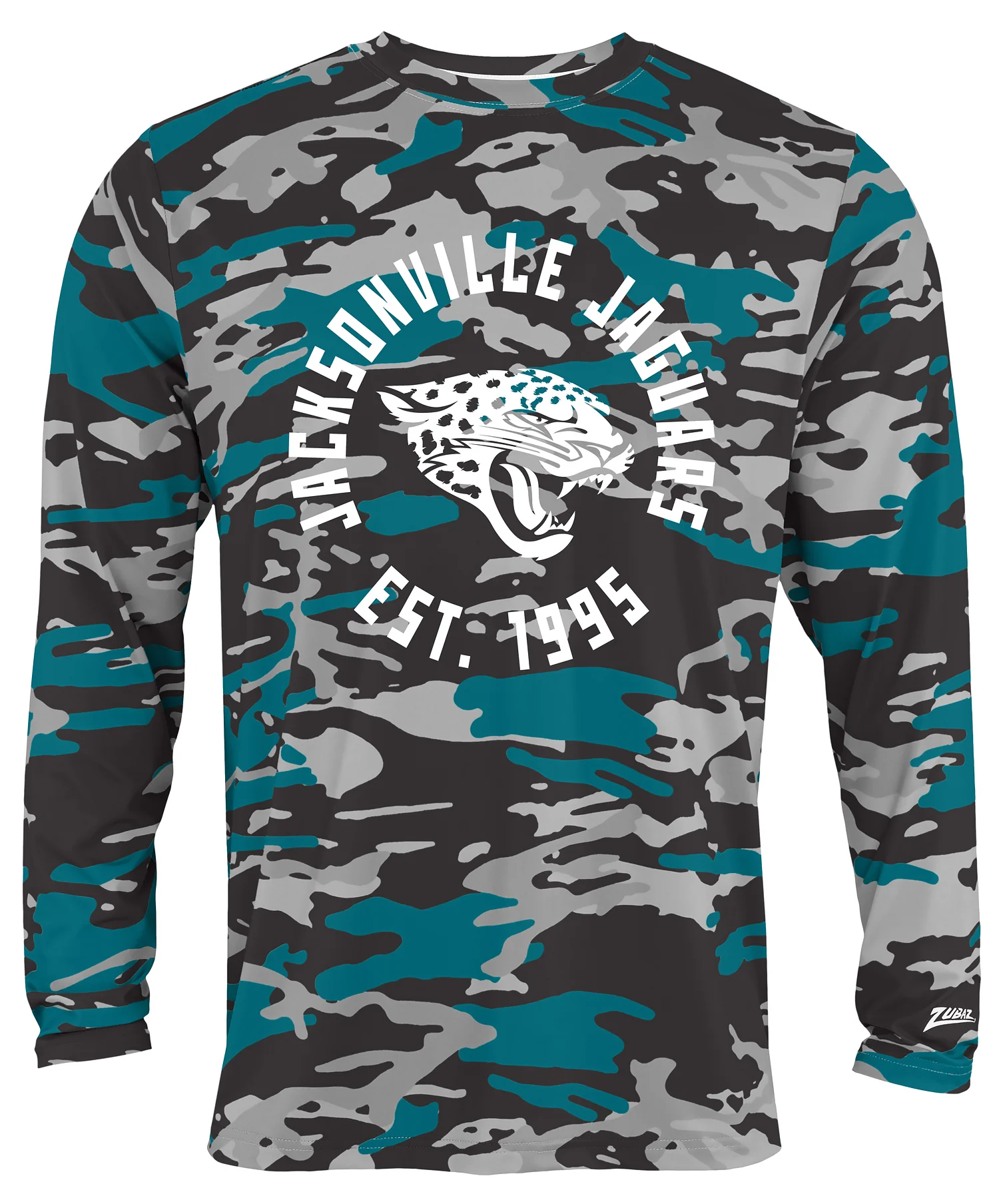 Zubaz NFL Men's Camo Alternate Color with White Circle Logo Long Sleeve T-Shirt, Jacksonville Jaguars - Image 36
