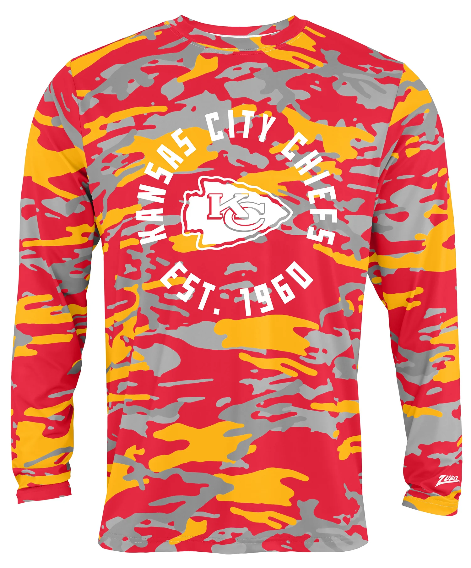 Zubaz NFL Men's Camo Alternate Color with White Circle Logo Long Sleeve T-Shirt, Kansas City Chiefs - Image 22