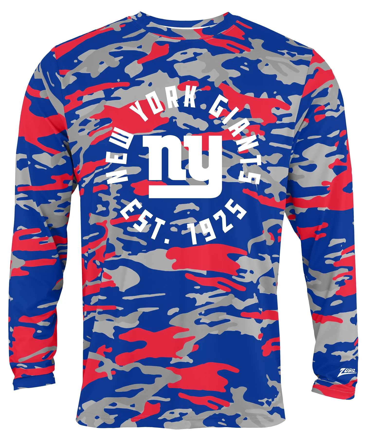 Zubaz NFL Men's Camo Alternate Color with White Circle Logo Long Sleeve T-Shirt, New York Giants - Image 8