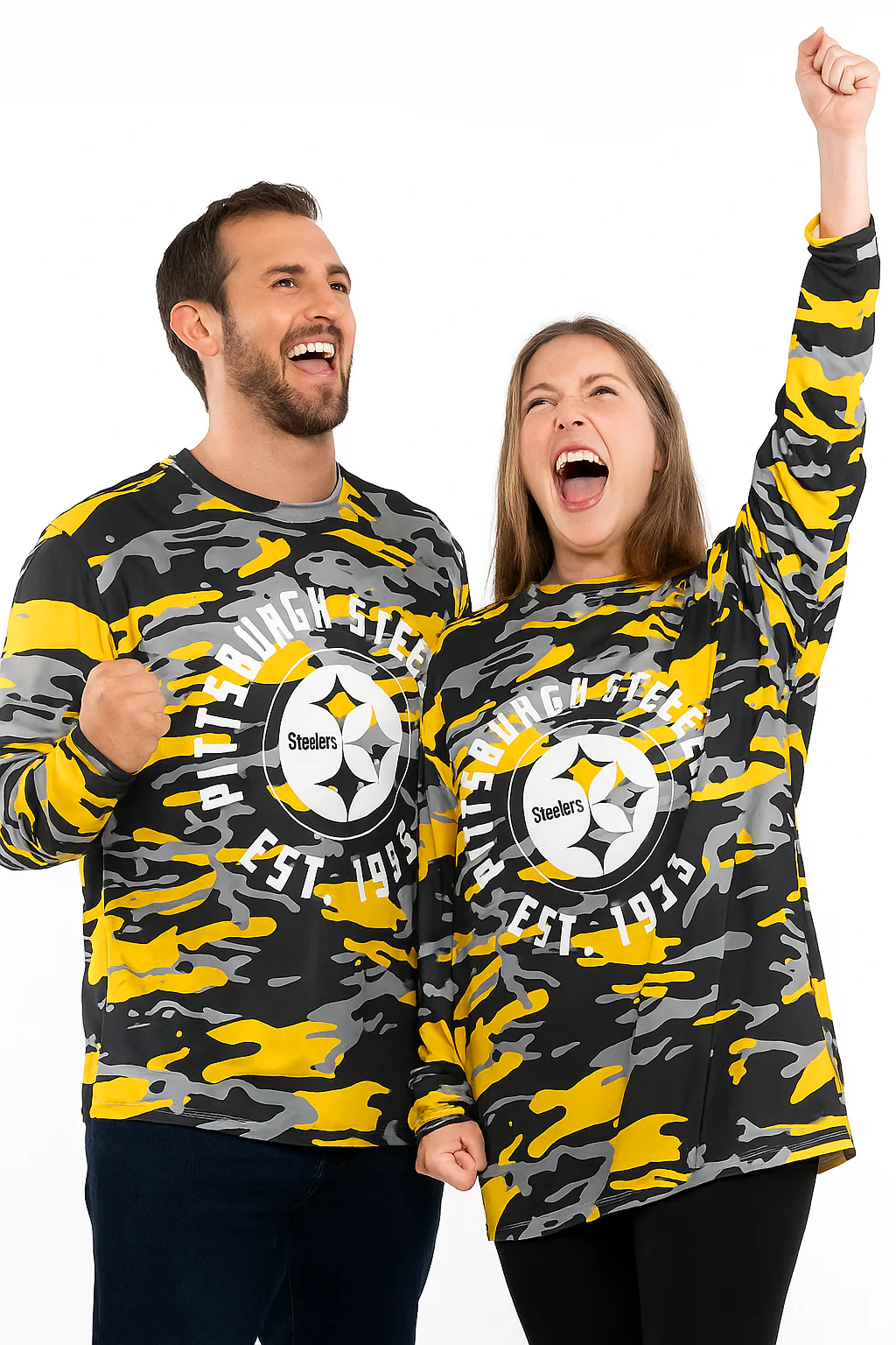 Zubaz NFL Men's Camo Alternate Color with White Circle Logo Long Sleeve T-Shirt, Pittsburgh Steelers - Image 10