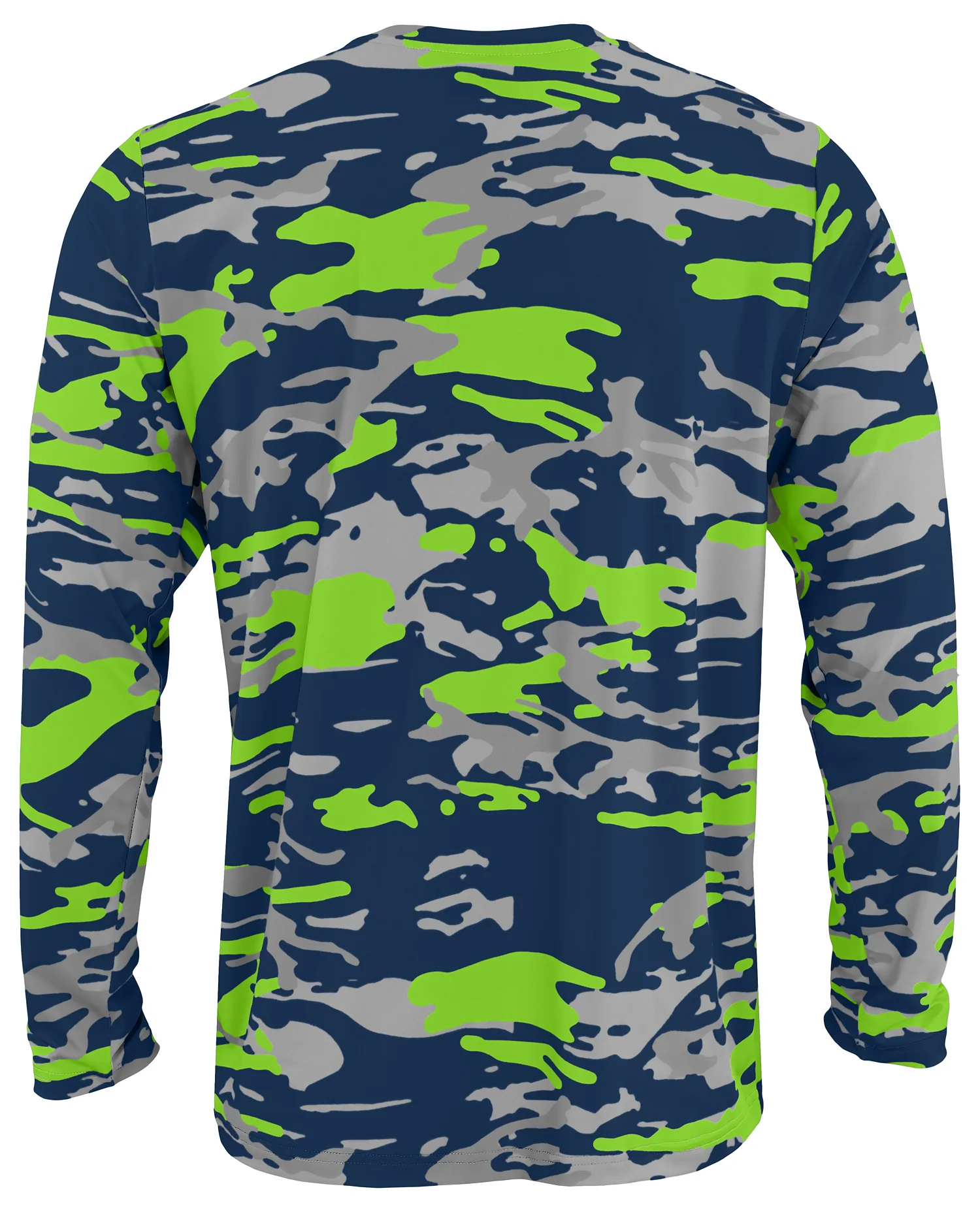 Zubaz NFL Men's Camo Alternate Color with White Circle Logo Long Sleeve T-Shirt, Seattle Seahawks - Image 9