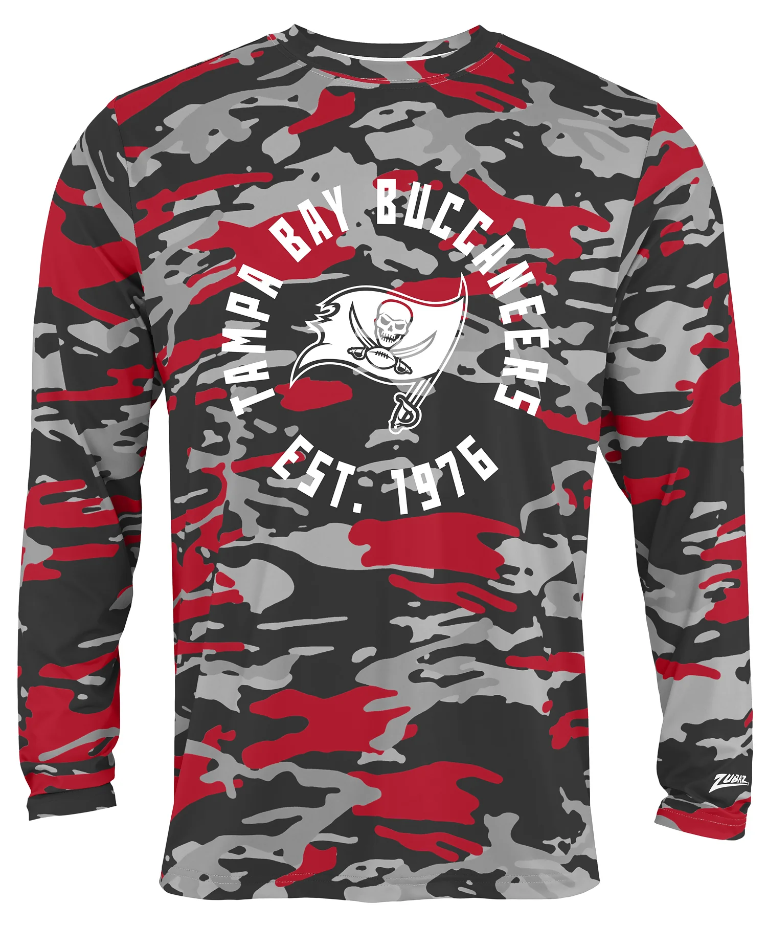 Zubaz NFL Men's Camo Alternate Color with White Circle Logo Long Sleeve T-Shirt, Tampa Bay Buccaneers - Image 8
