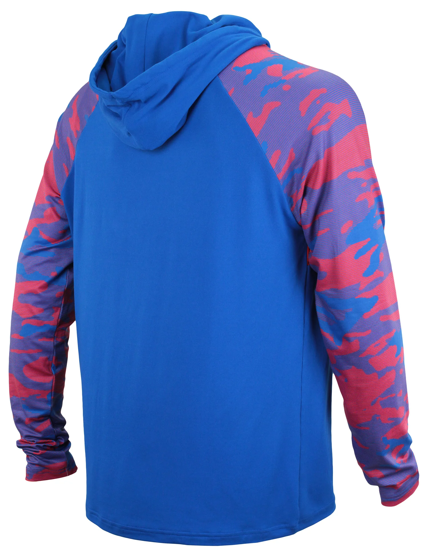 Zubaz NFL Men's Camo Line Sleeves Lightweight 1/4 Zip Color Block Hoodie, BUFFALO BILLS - Image 3
