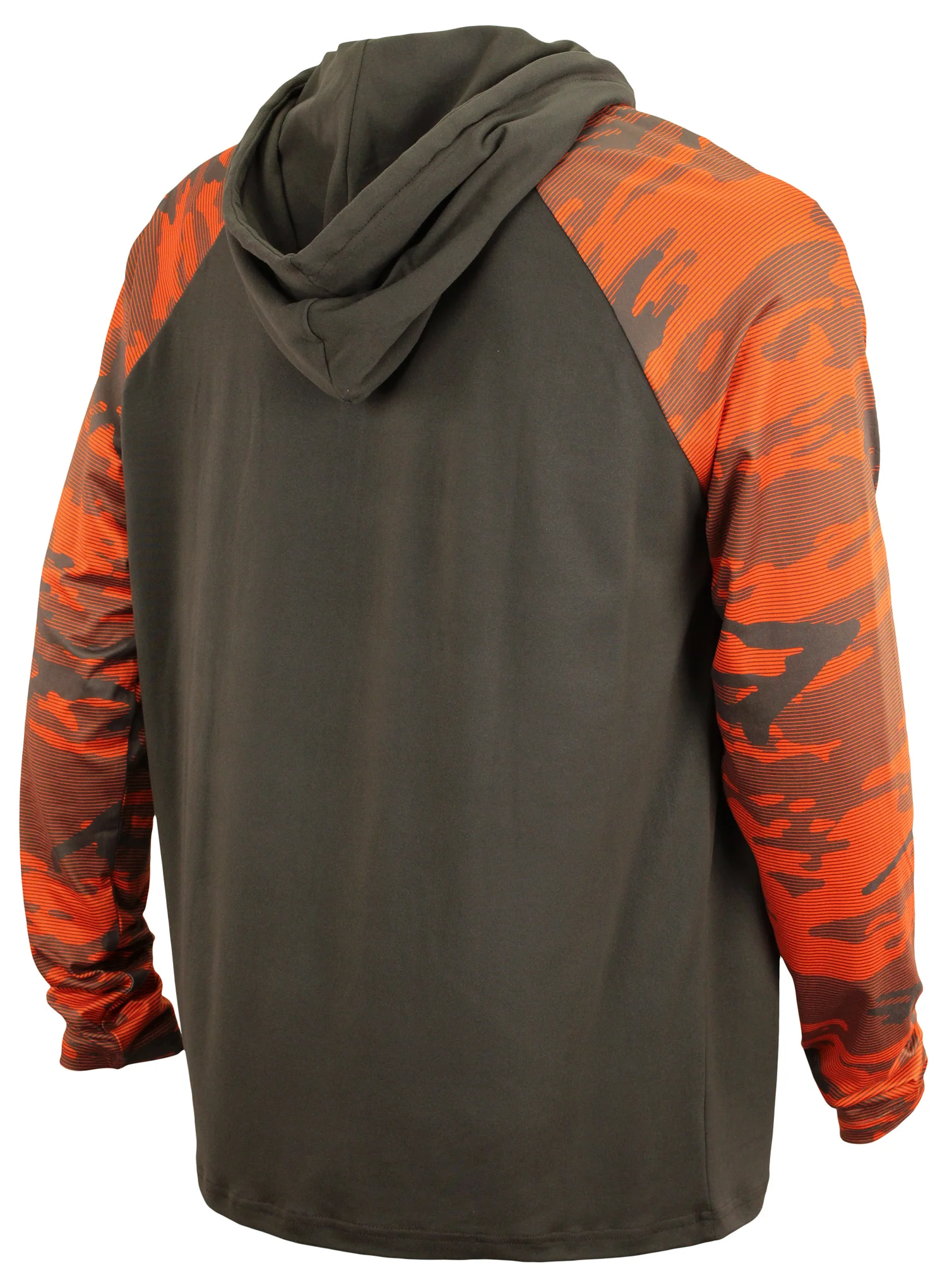 Zubaz NFL Men's Camo Line Sleeves Lightweight 1/4 Zip Color Block Hoodie, CLEVELAND BROWNS - Image 3