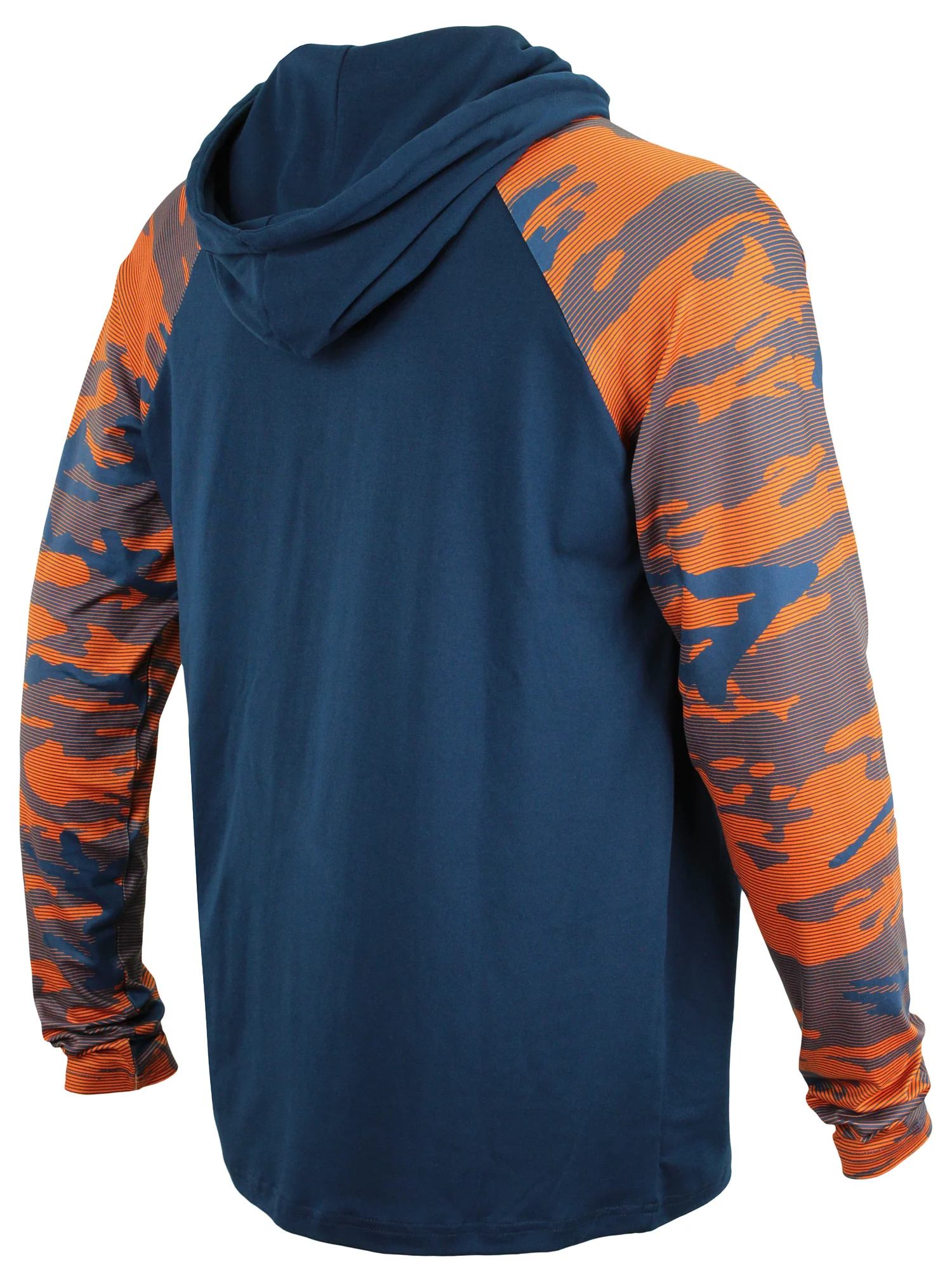 Zubaz NFL Men's Camo Line Sleeves Lightweight 1/4 Zip Color Block Hoodie, DENVER BRONCOS - Image 3