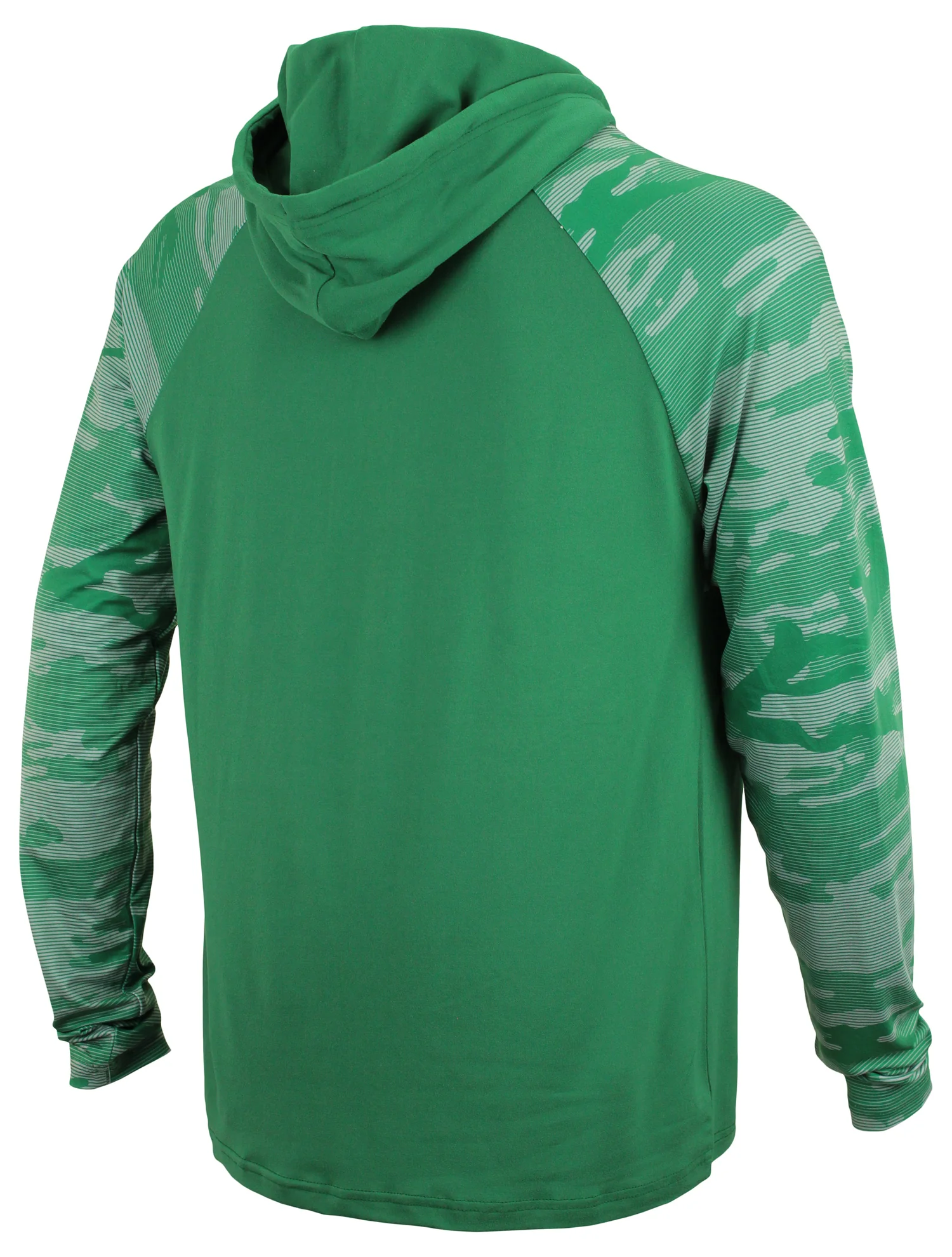 Zubaz NFL Men's Camo Line Sleeves Lightweight 1/4 Zip Color Block Hoodie, NEW YORK JETS - Image 3