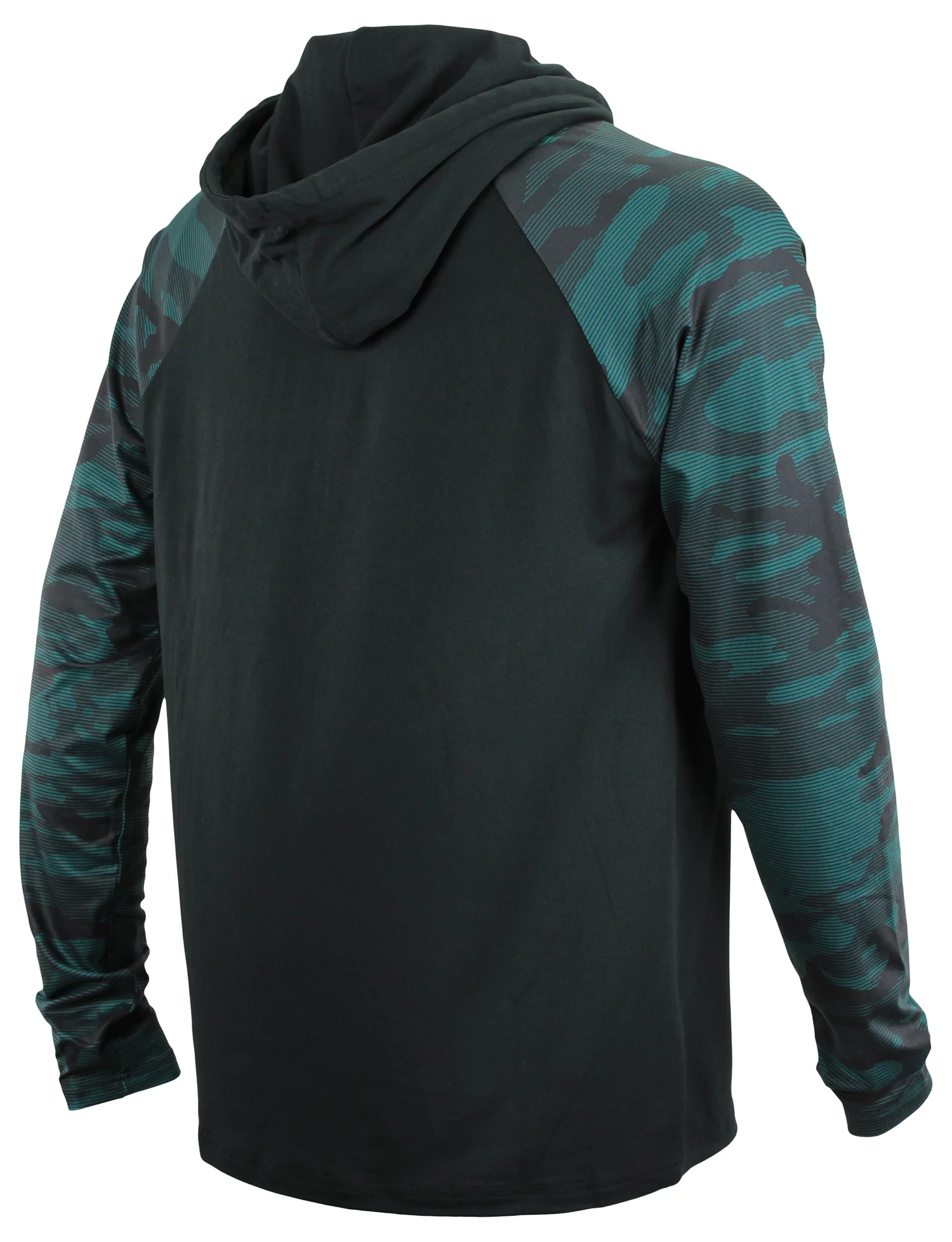 Zubaz NFL Men's Camo Line Sleeves Lightweight 1/4 Zip Color Block Hoodie, PHILADELPHIA EAGLES - Image 3