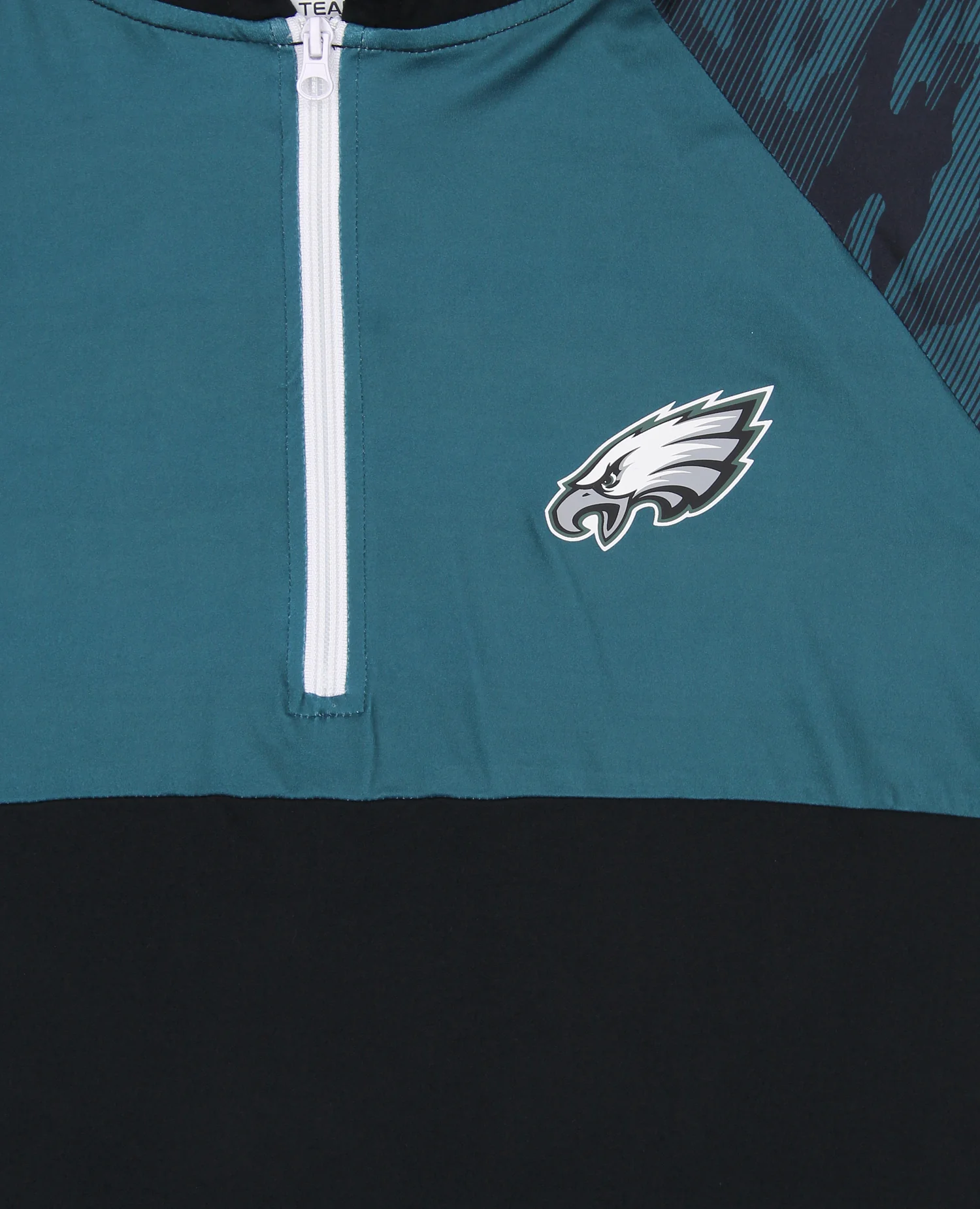 Zubaz NFL Men's Camo Line Sleeves Lightweight 1/4 Zip Color Block Hoodie, PHILADELPHIA EAGLES - Image 4
