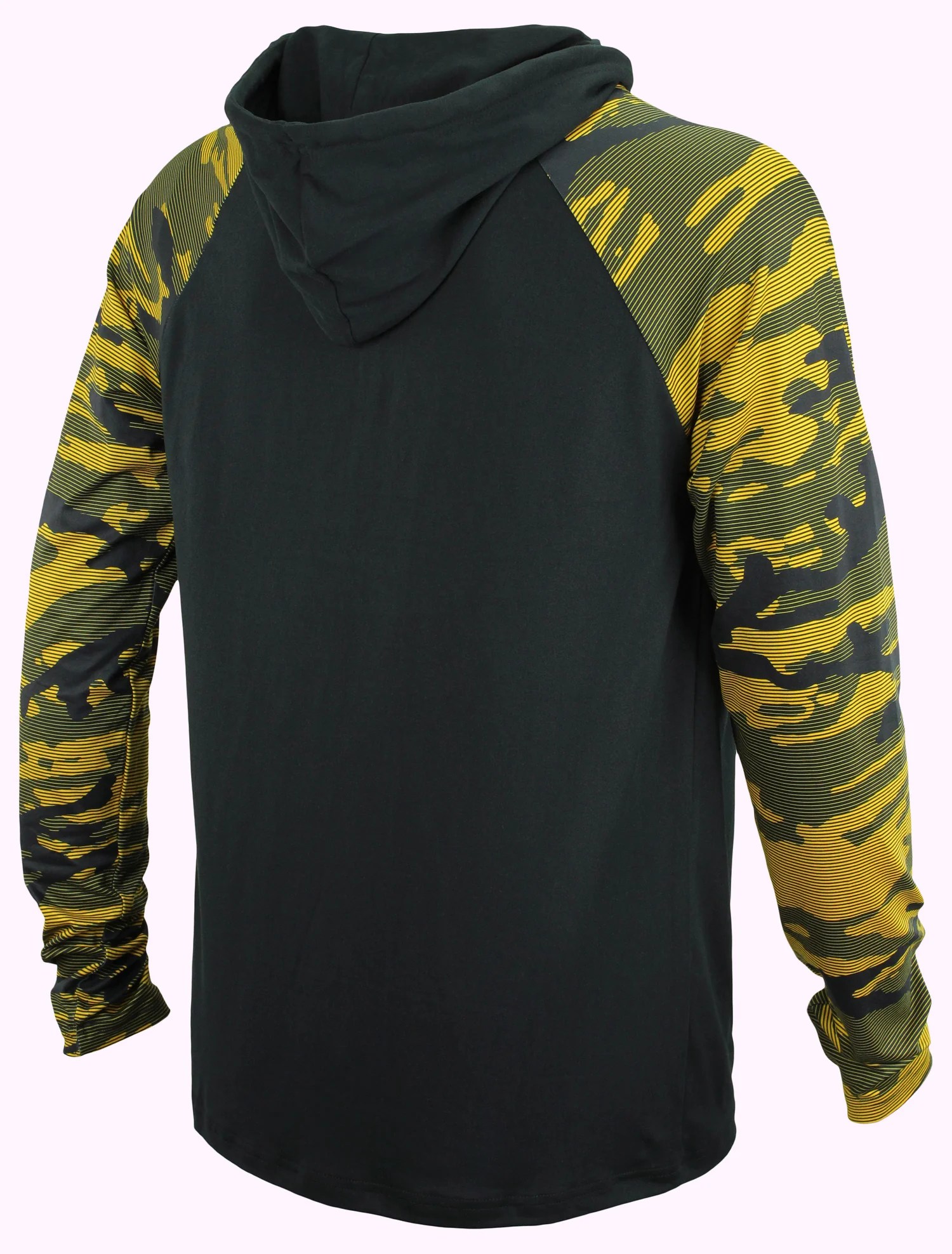 Zubaz NFL Men's Camo Line Sleeves Lightweight 1/4 Zip Color Block Hoodie, PITTSBURGH STEELERS - Image 5