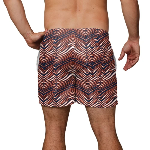 Zubaz NFL Men's Chicago Bears Exclusive 5.5 Inch Swim Trunk - Image 2