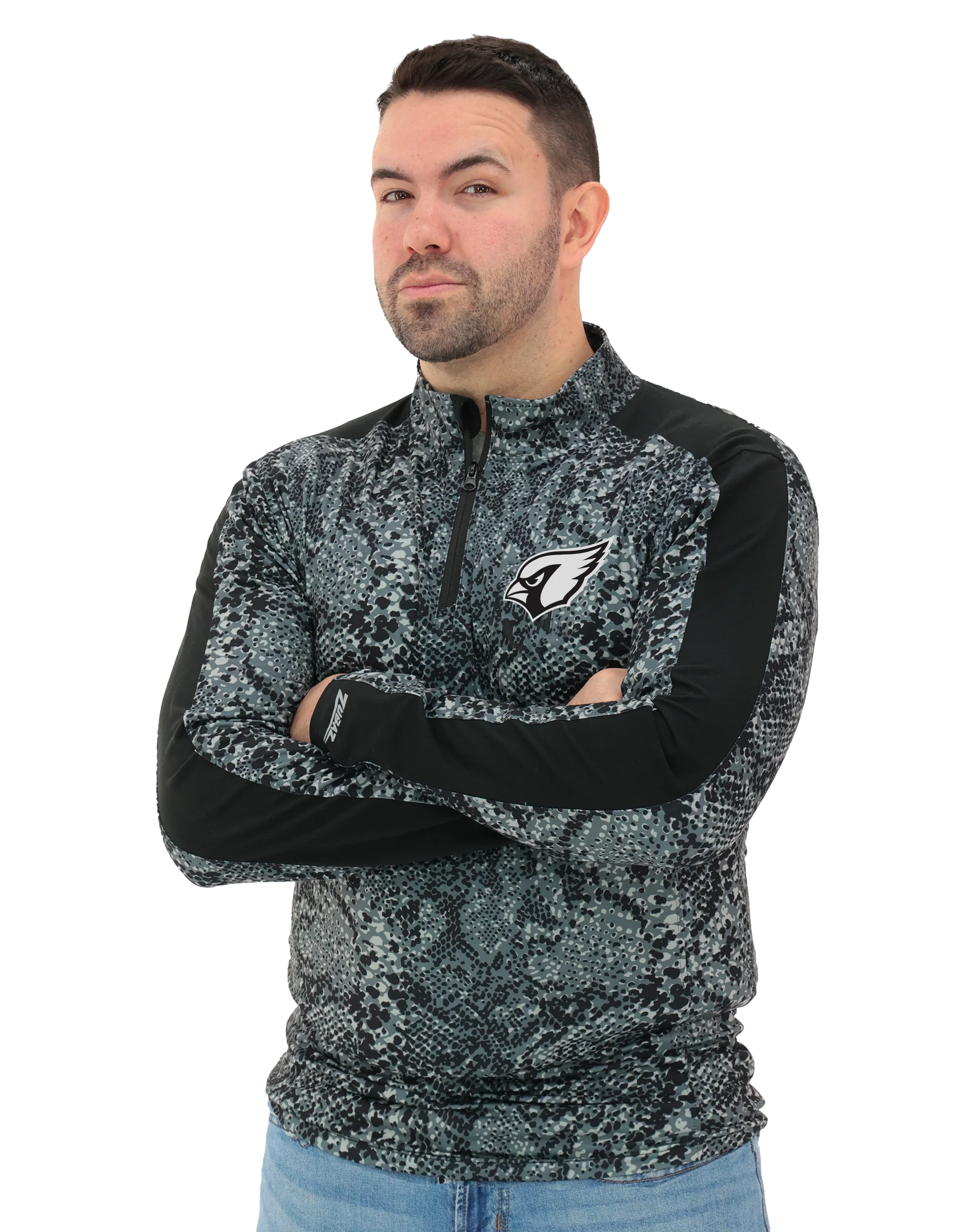 Zubaz NFL Men's Elevated Tonal Post 1/4 Zip, ARIZONA CARDINALS - Image 31