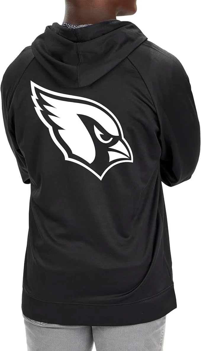 Zubaz NFL Men's Established Viper Hood Liner Full Zip Raglan Hoodie, ARIZONA CARDINALS - Image 3