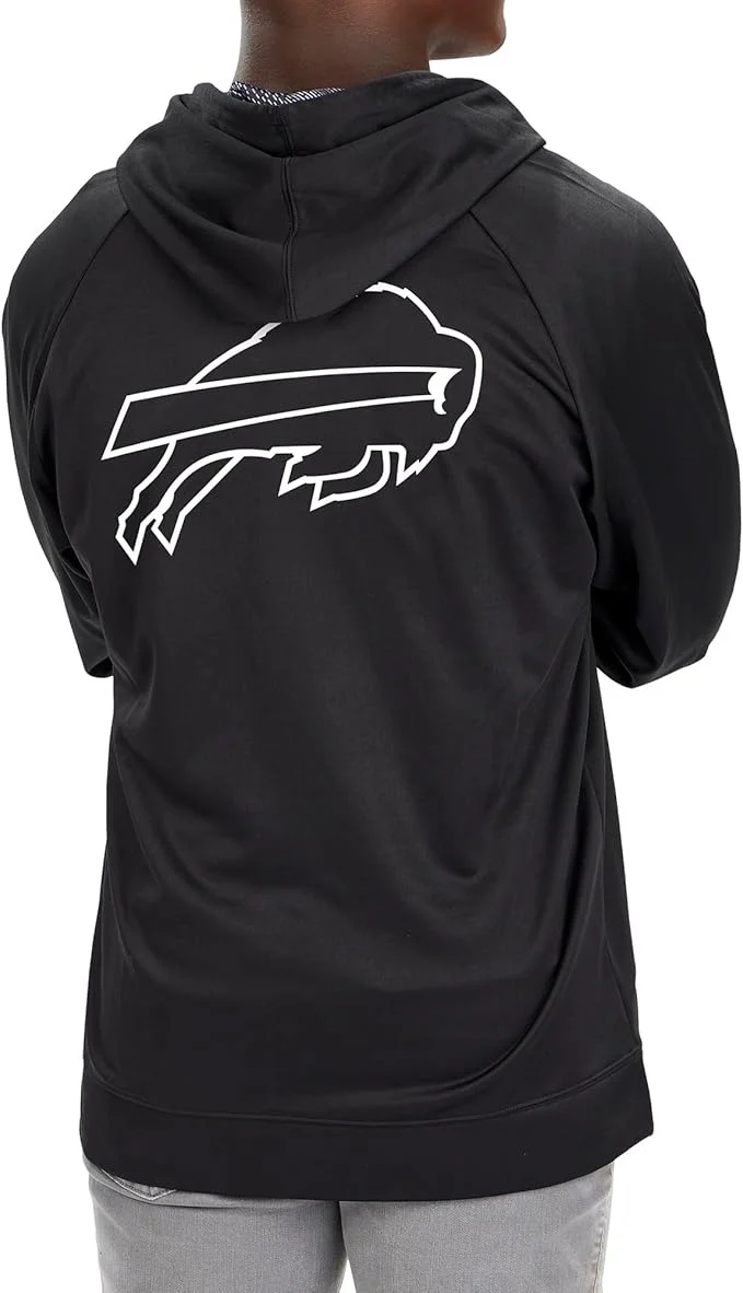 Zubaz NFL Men's Established Viper Hood Liner Full Zip Raglan Hoodie, BUFFALO BILLS - Image 3