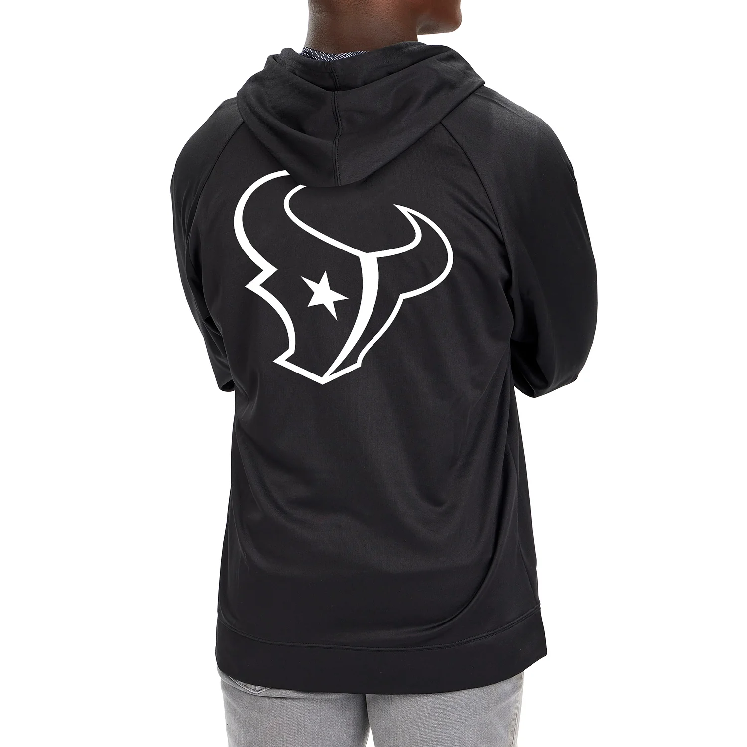 Zubaz NFL   Men's Established Viper Hood Liner Full Zip Raglan Hoodie, HOUSTON TEXANS - Image 10