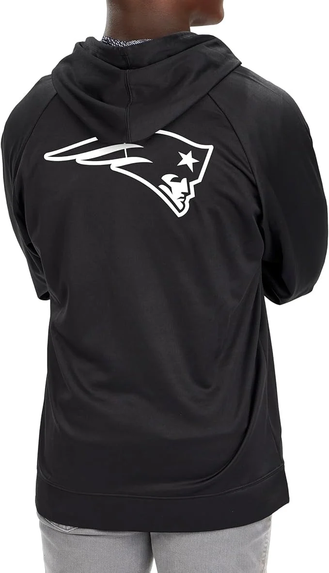 Zubaz NFL Men's Established Viper Hood Liner Full Zip Raglan Hoodie, NEW ENGLAND PATRIOTS - Image 3