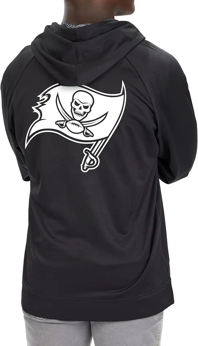Zubaz NFL   Men's Established Viper Hood Liner Full Zip Raglan Hoodie, TAMPA BAY BUCCANEERS - Image 3