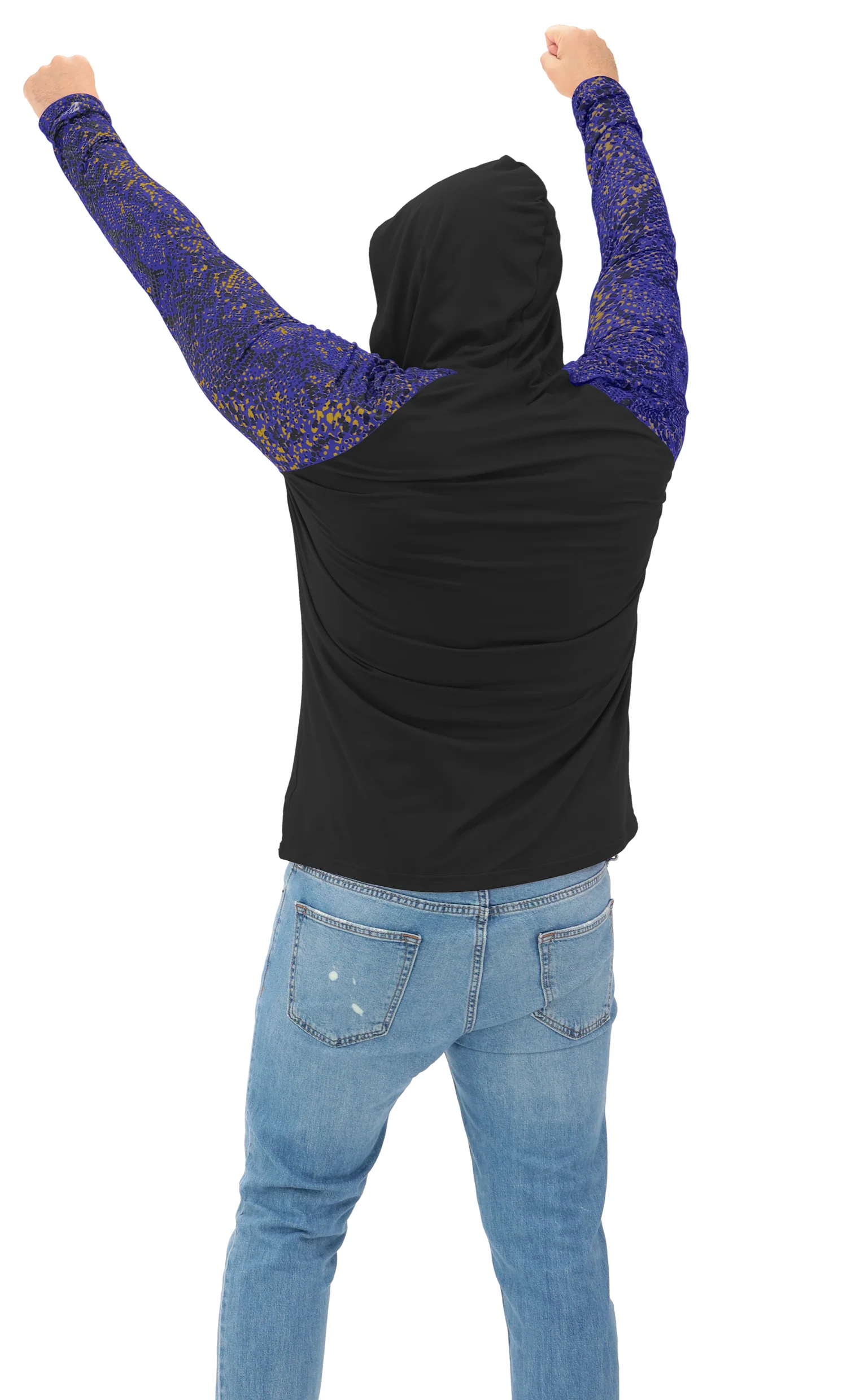 Zubaz NFL Men's Formation Post Sleeves Lightweight Hoodie, BALTIMORE RAVENS - Image 7
