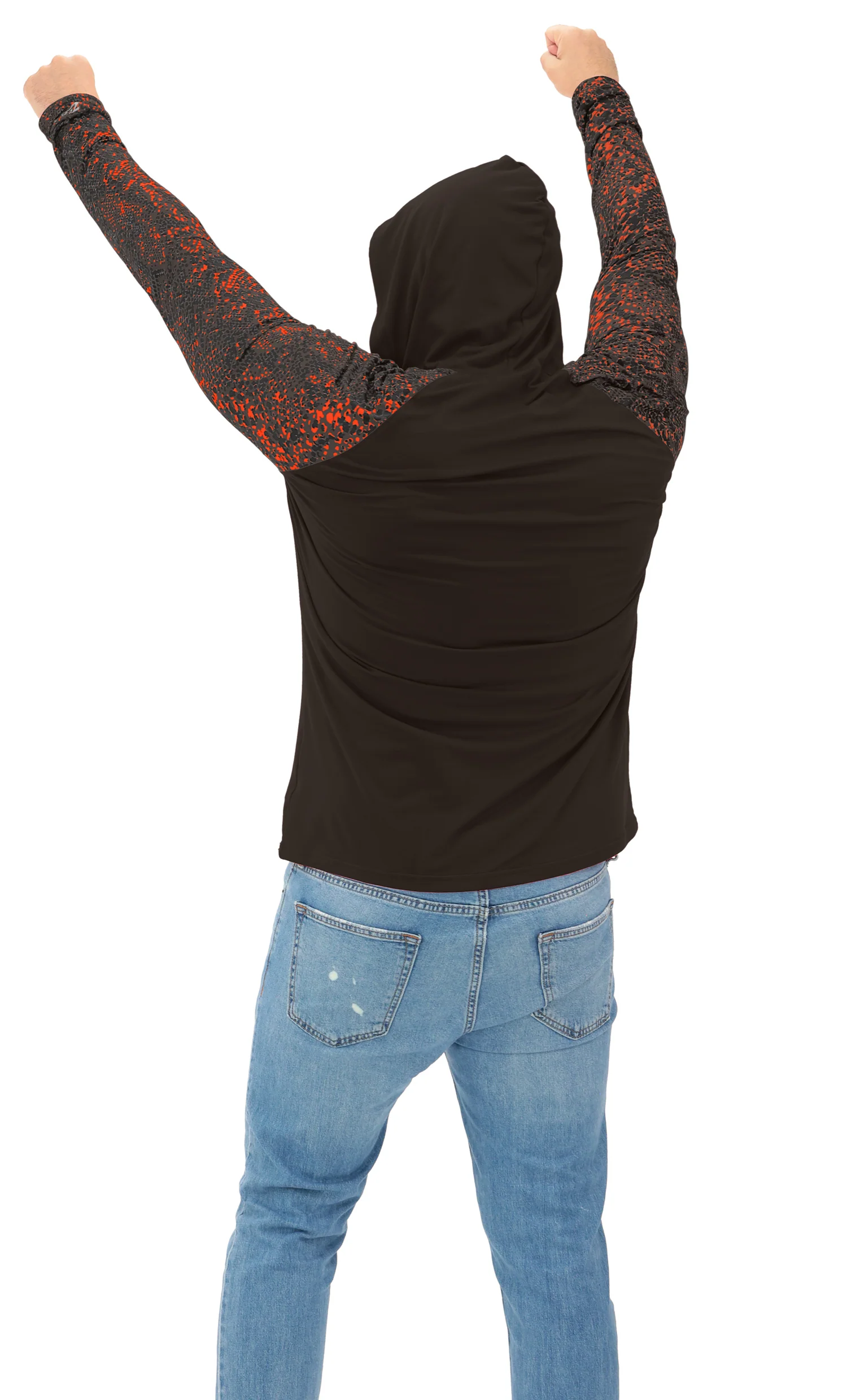 Zubaz NFL Men's Formation Post Sleeves Lightweight Hoodie, CLEVELAND BROWNS - Image 13