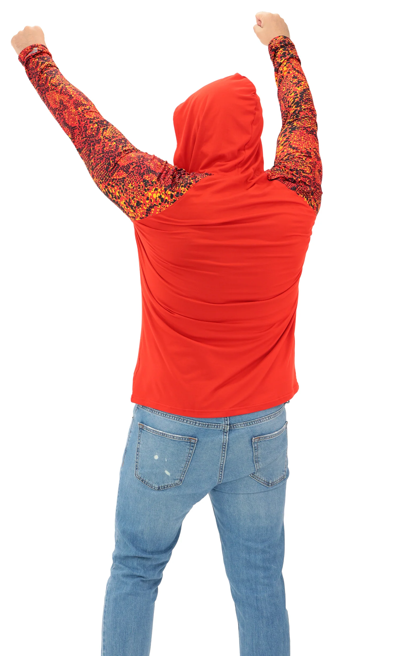Zubaz NFL Men's Formation Post Sleeves Lightweight Hoodie, KANSAS CITY CHIEFS - Image 3