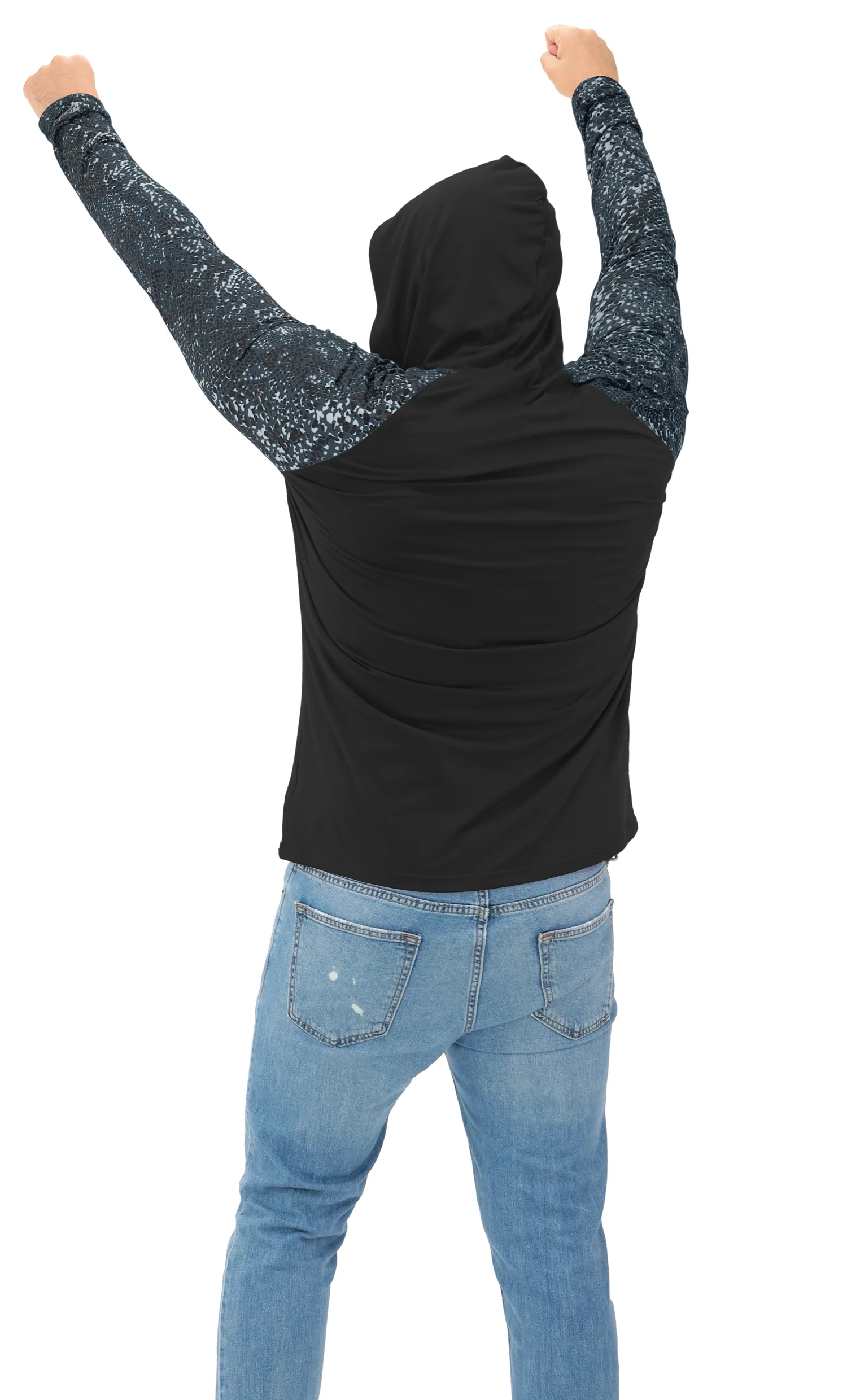 Zubaz NFL Men's Formation Post Sleeves Lightweight Hoodie, LAS VEGAS RAIDERS - Image 9