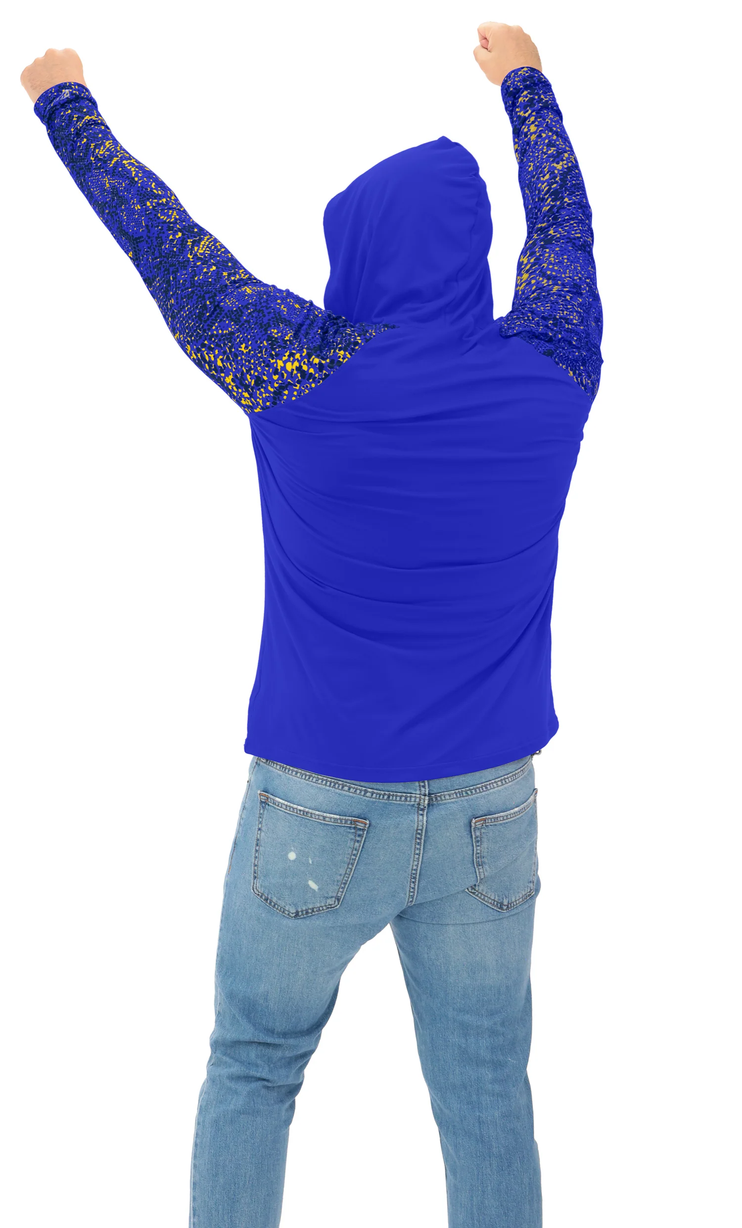 Zubaz NFL Men's Formation Post Sleeves Lightweight Hoodie, LOS ANGELES RAMS - Image 3