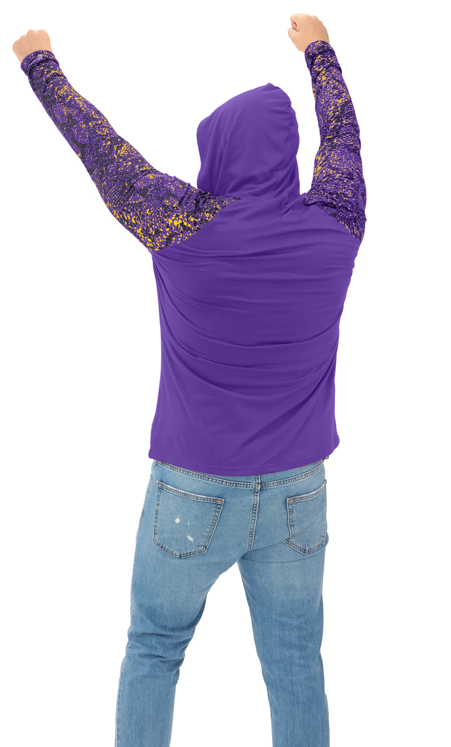 Zubaz NFL Men's Formation Post Sleeves Lightweight Hoodie, MINNESOTA VIKINGS - Image 24