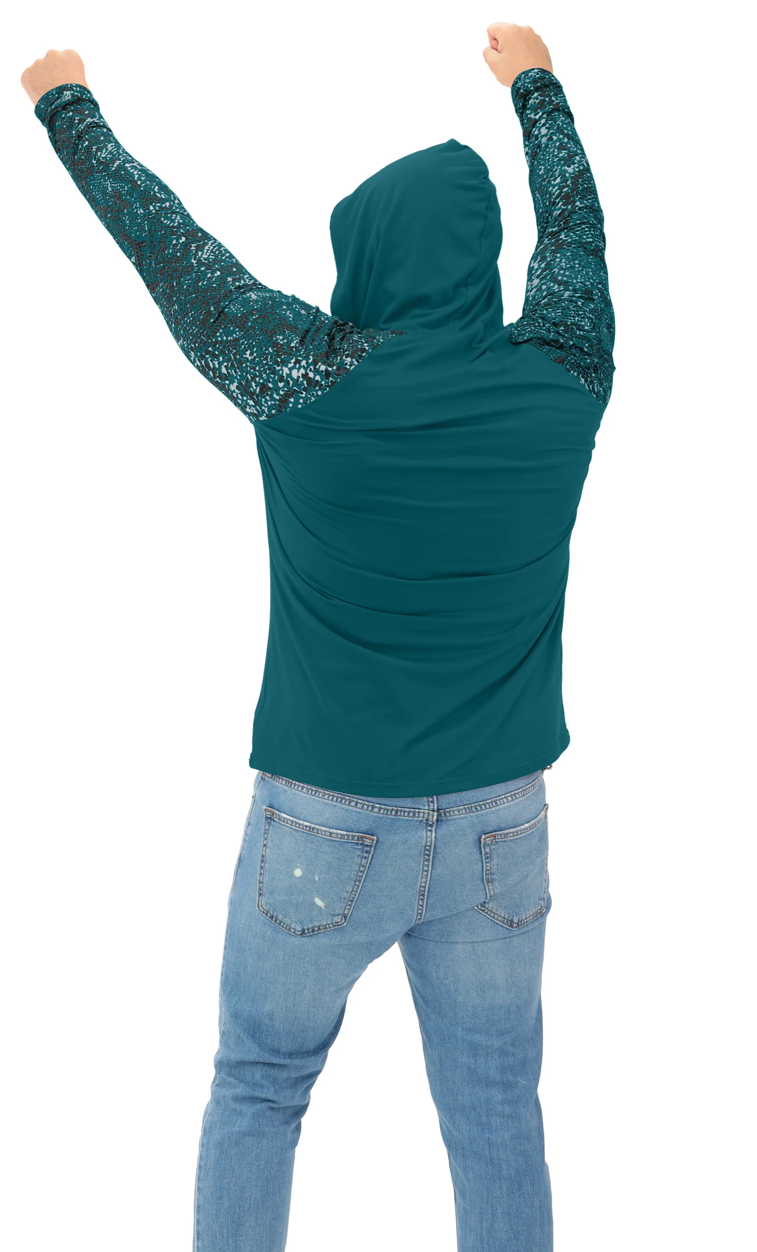 Zubaz NFL Men's Formation Post Sleeves Lightweight Hoodie, PHILADELPHIA EAGLES - Image 15
