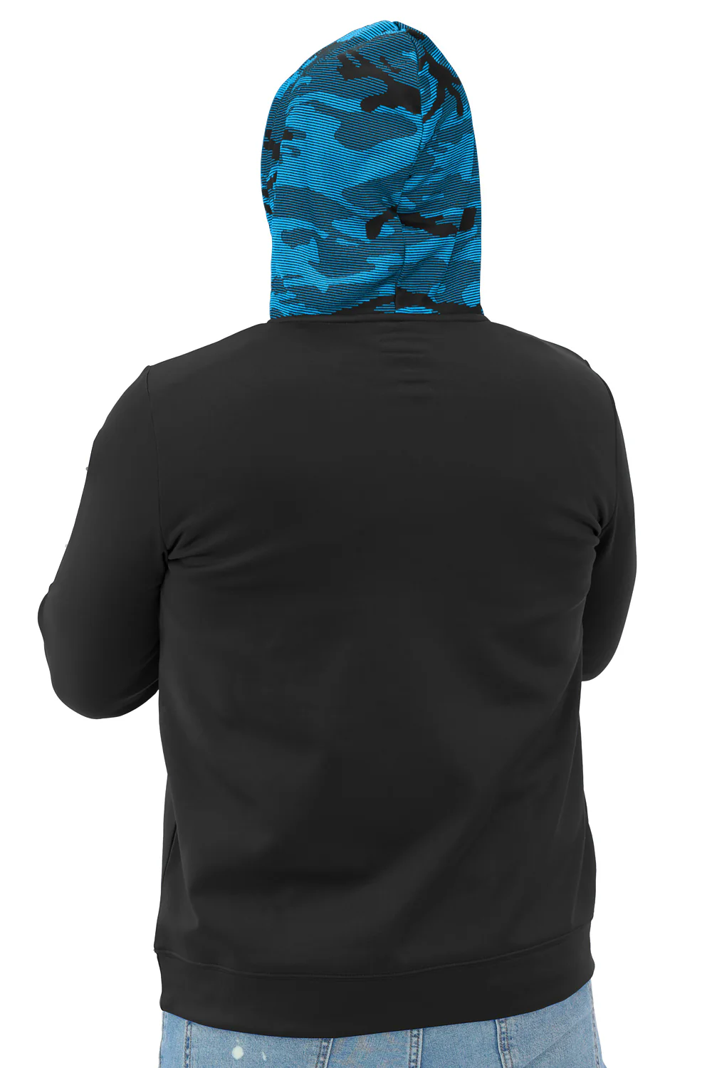Zubaz NFL Men's Front and Sleeve Print Camo Line Hood Hoodie, CAROLINA PANTHERS - Image 31